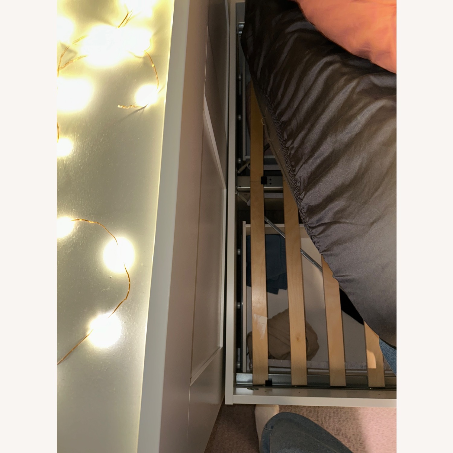 IKEA Brimnes Bed Frame and Headboard with Storage - image-7