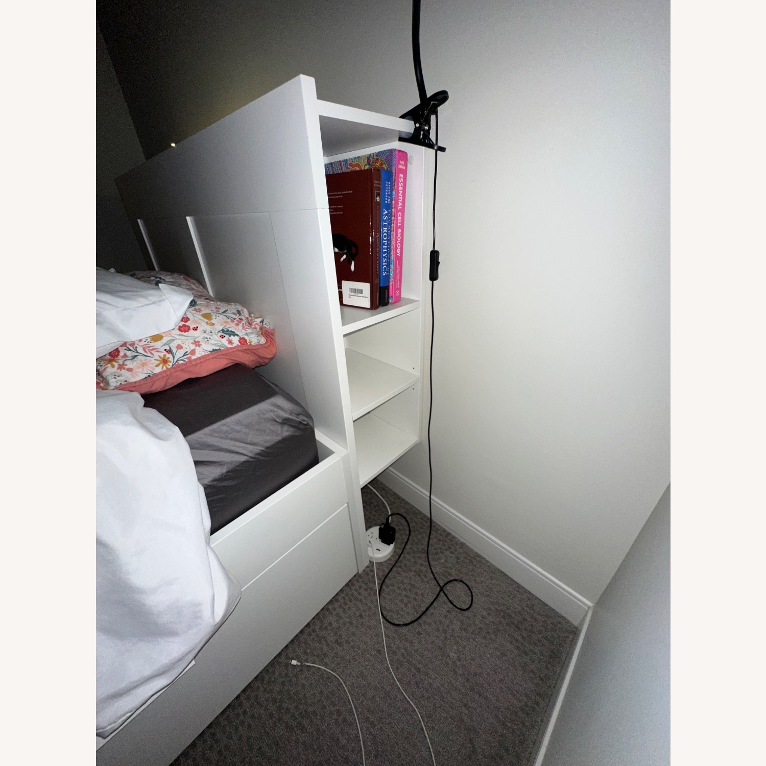 IKEA Brimnes Bed Frame and Headboard with Storage - image-3