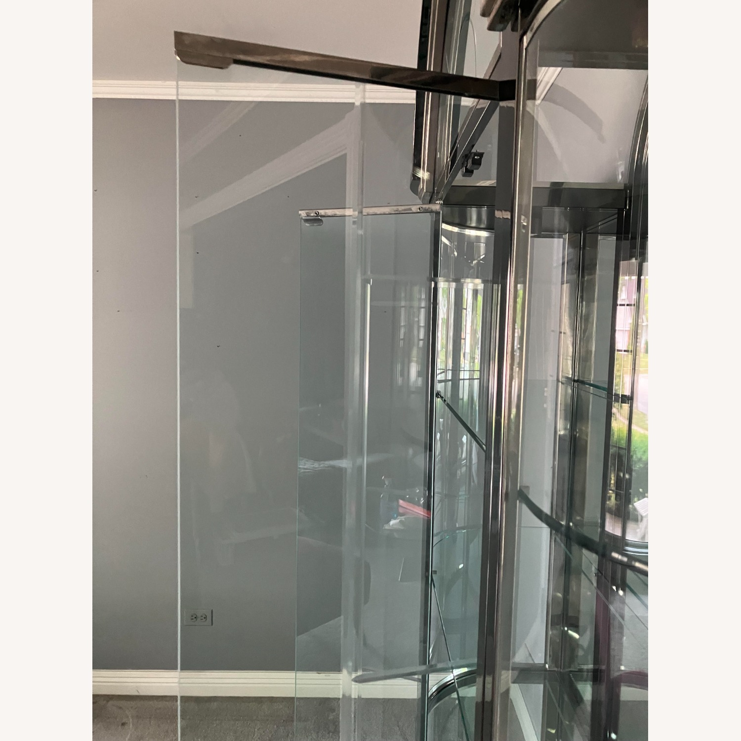 Contemporary Glass Curio Display Cabinet - image-6