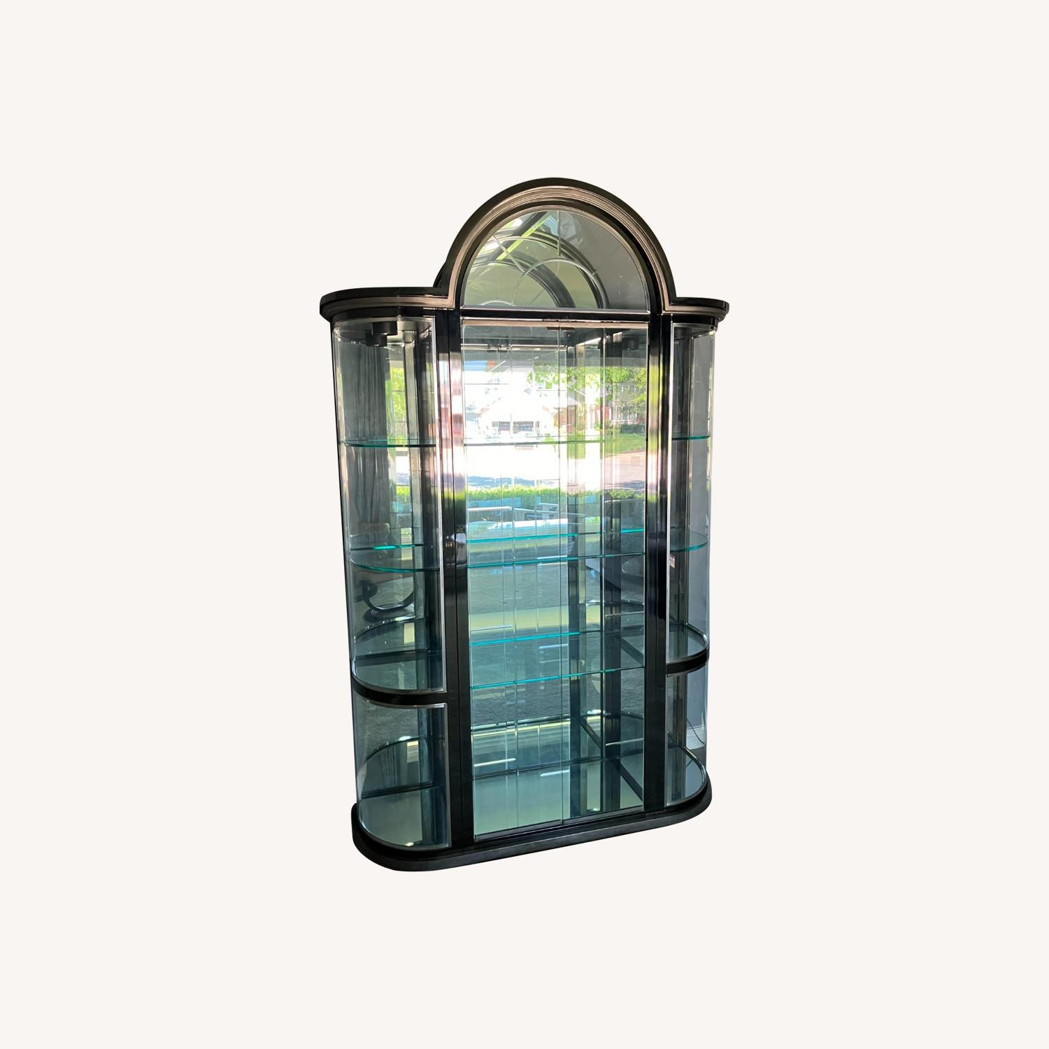 Contemporary Glass Curio Display Cabinet - image-0