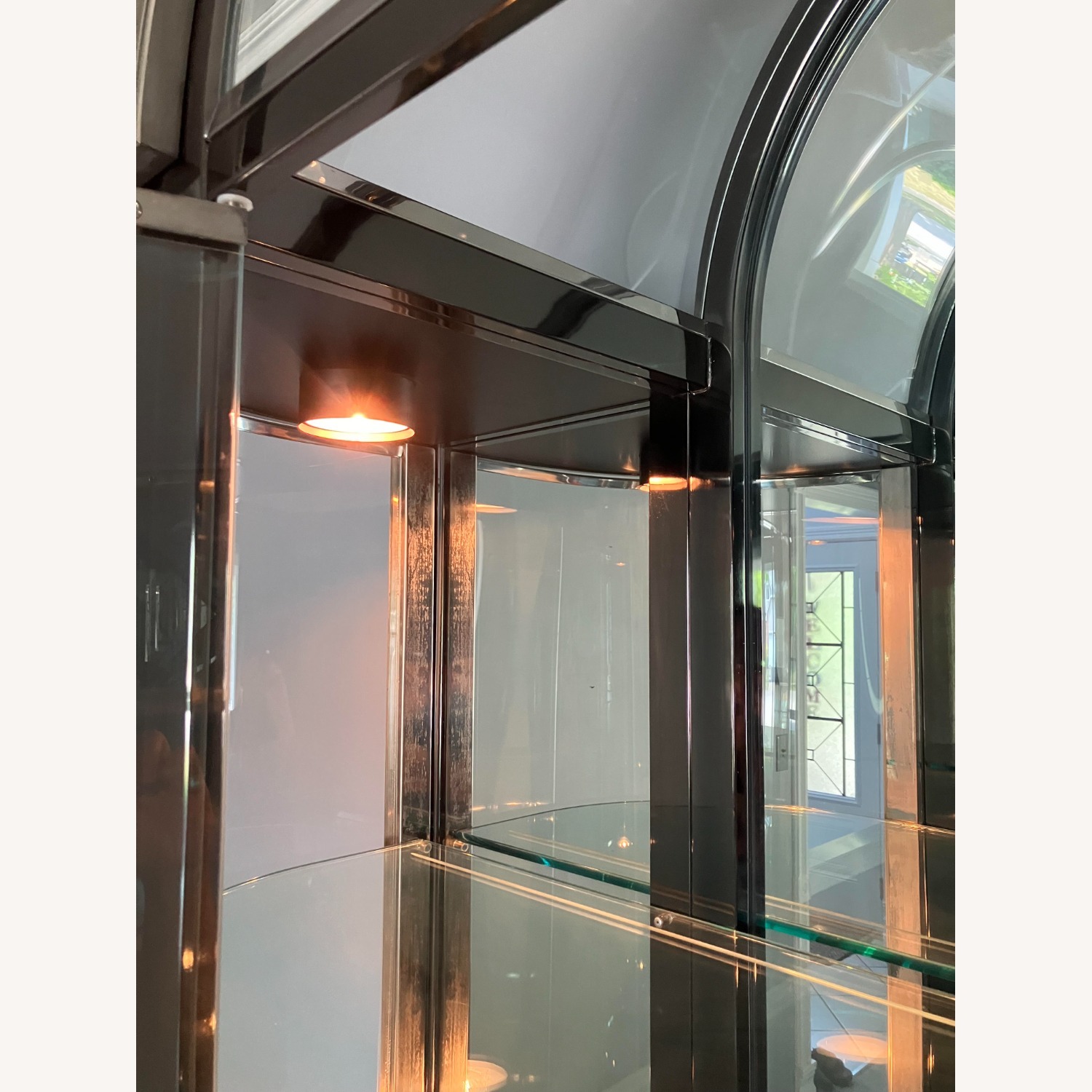 Contemporary Glass Curio Display Cabinet - image-5