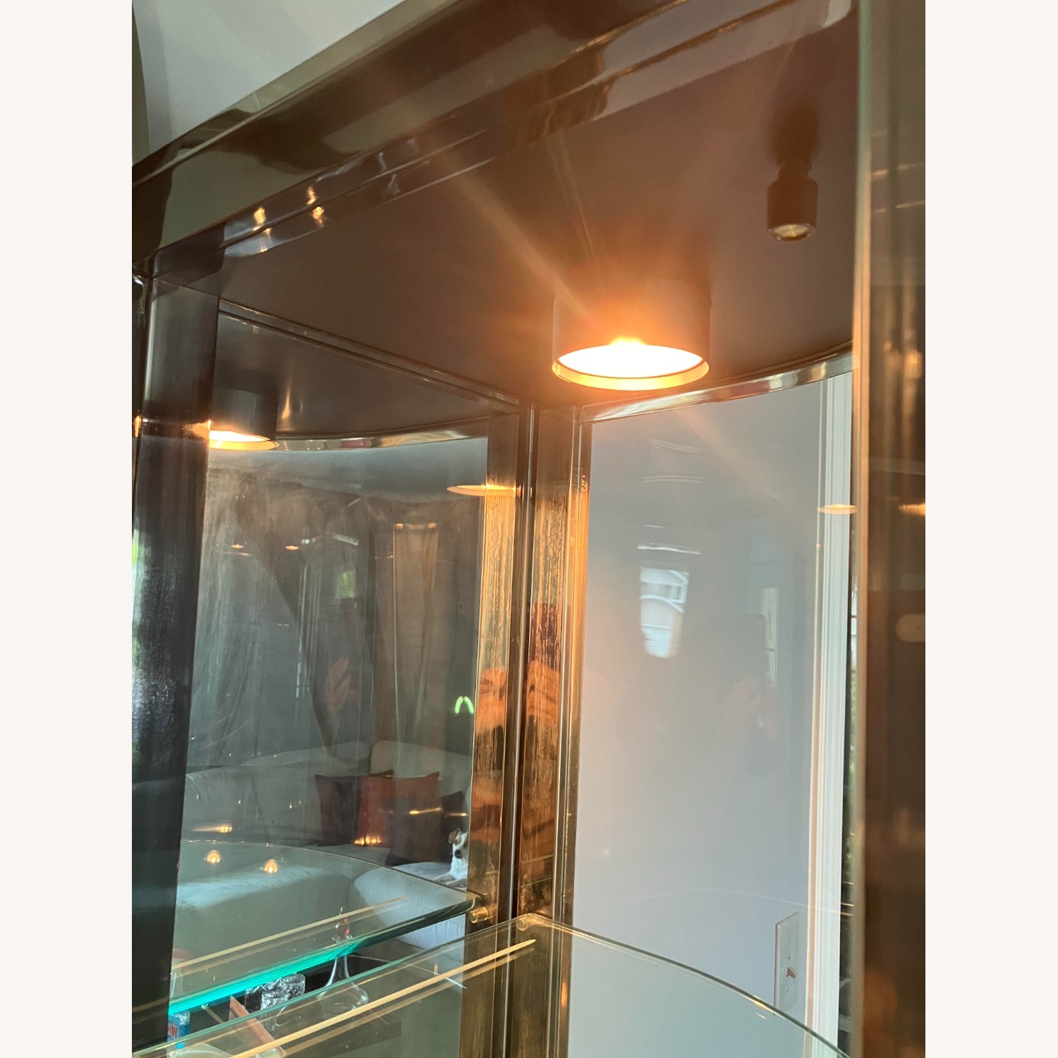Contemporary Glass Curio Display Cabinet - image-4