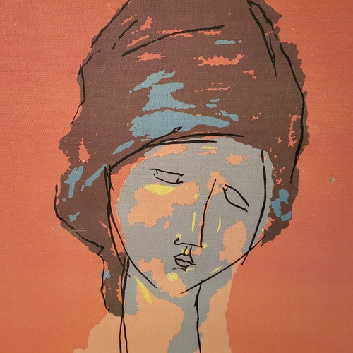Used Rare TETE DE FEMME Canvas Reproduction MODIGLIANI  for sale on AptDeco
