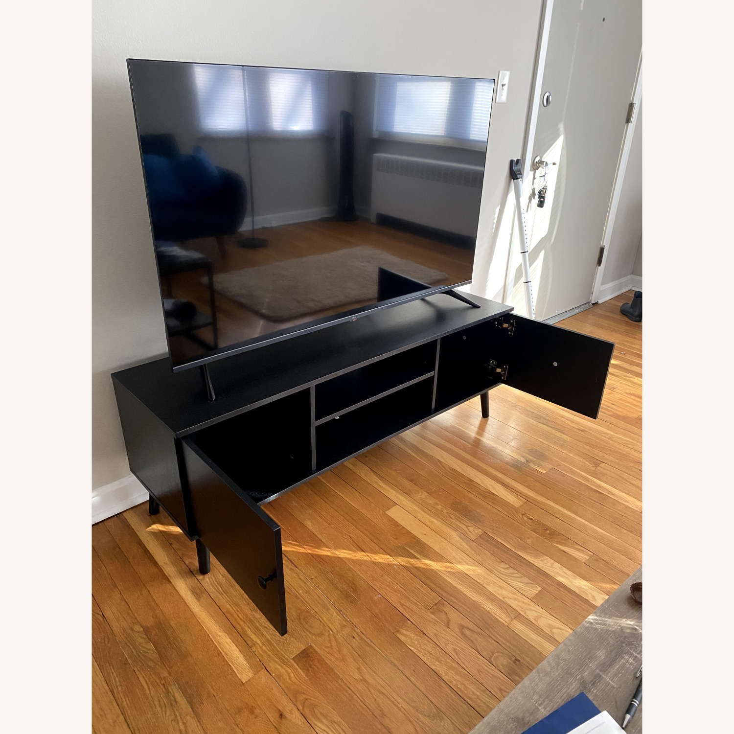 Media Console Table with Storage - image-2