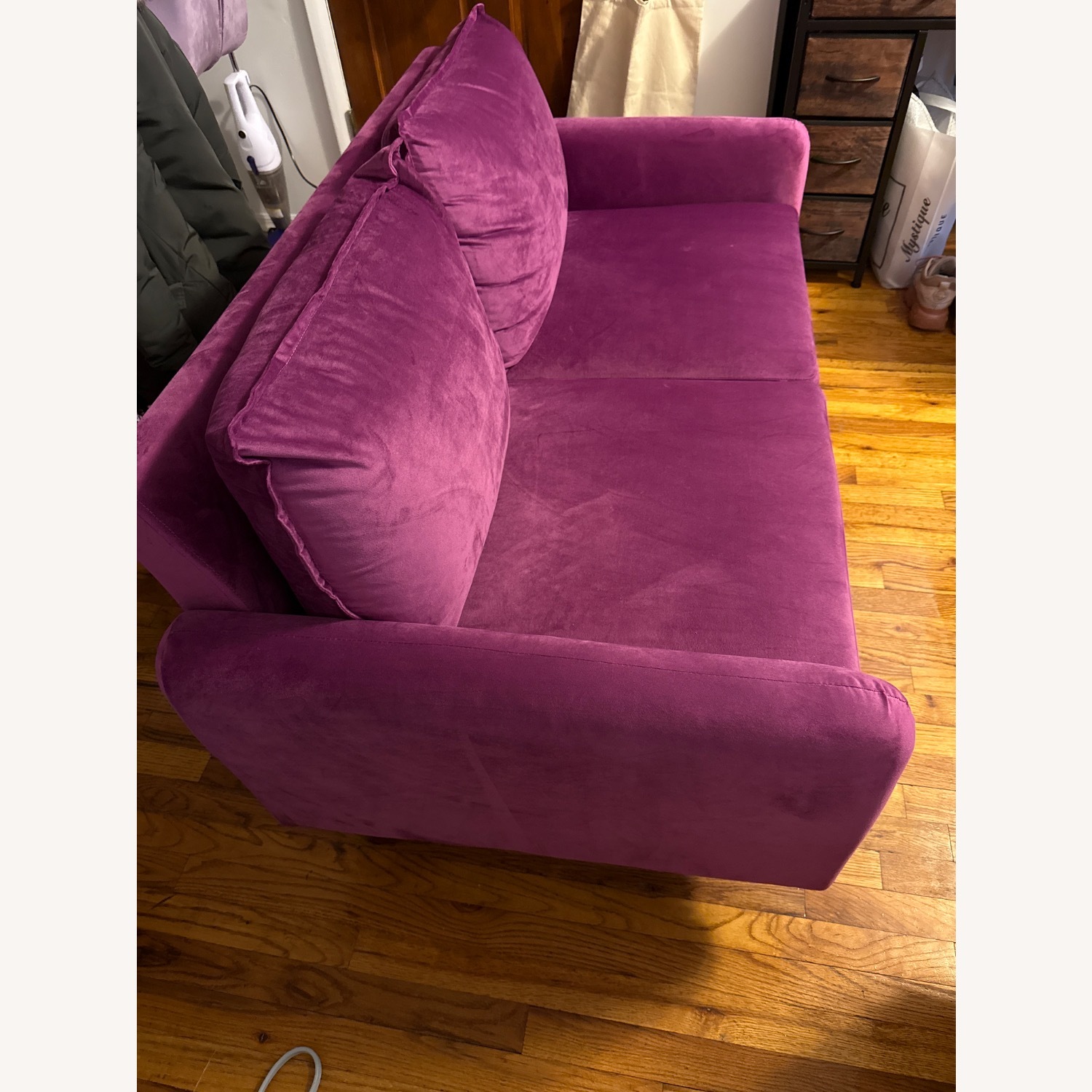 Wanse Purple Velvet Loveseat  - image-2