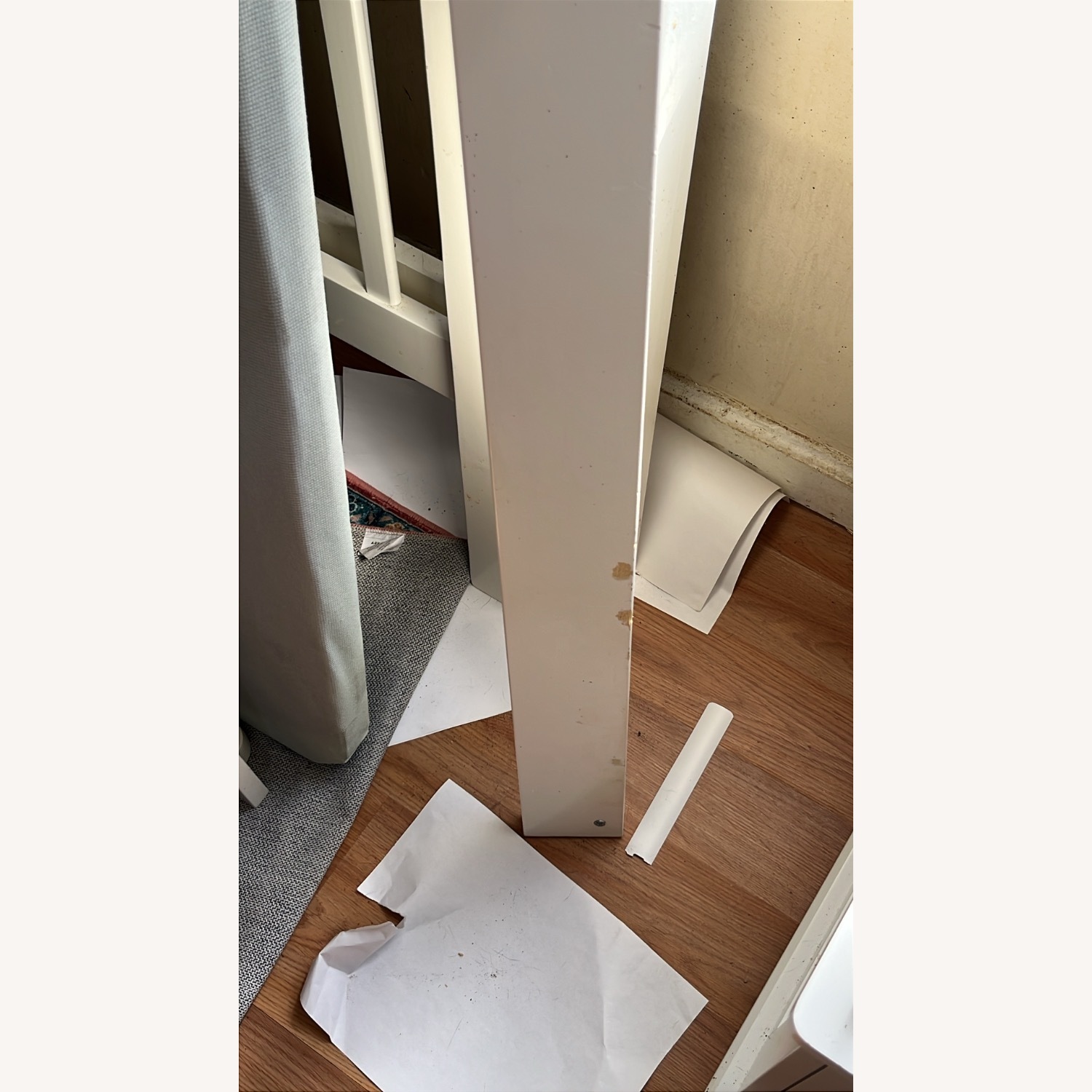 White Bunk Bed with Desk - image-3