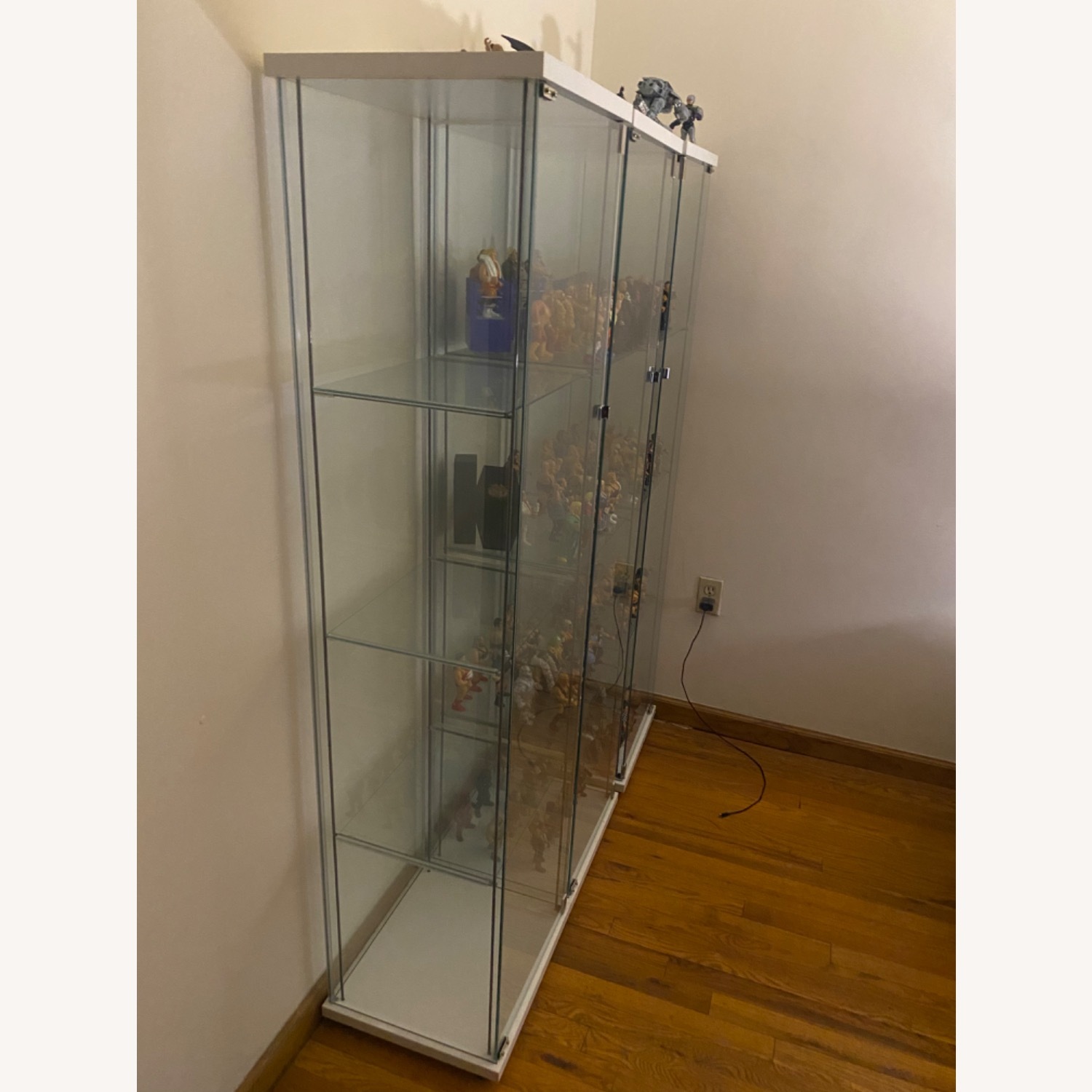 IKEA Glass Display Case with 3 Shelves 65" - image-2