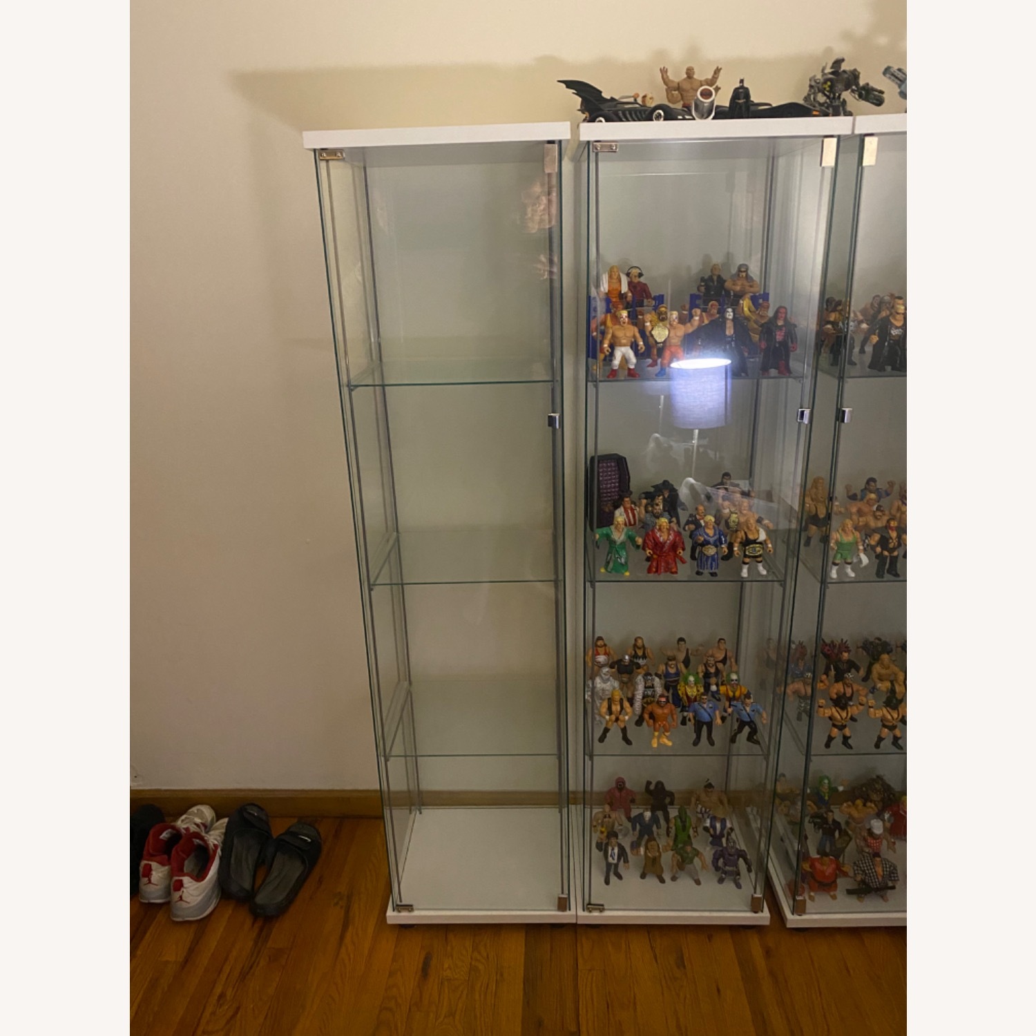 IKEA Glass Display Case with 3 Shelves 65" - image-1