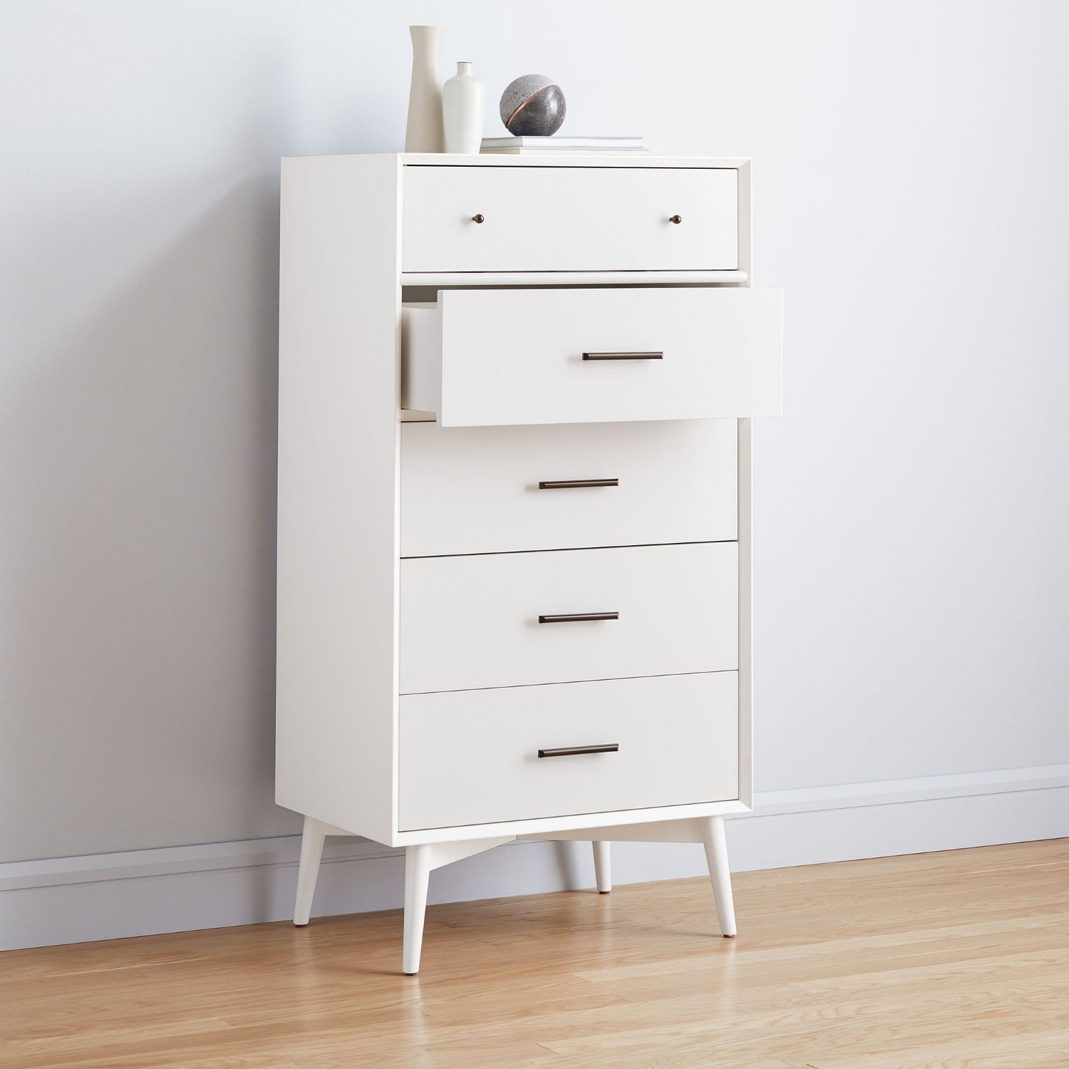 Pottery Barn Teen Mid-Century Tall Chest of Drawers - image-2