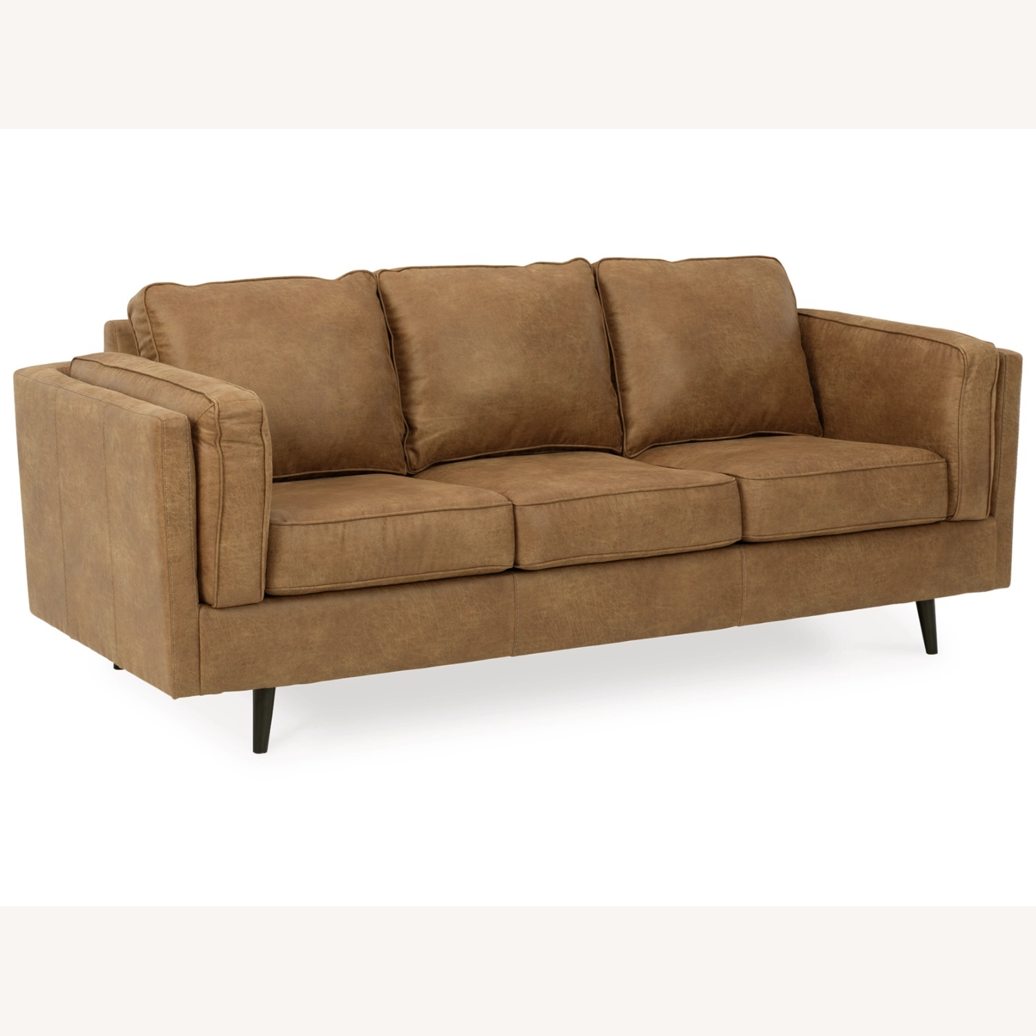 Ashley Furniture Mainz Camel Microsuede Sofa - image-7