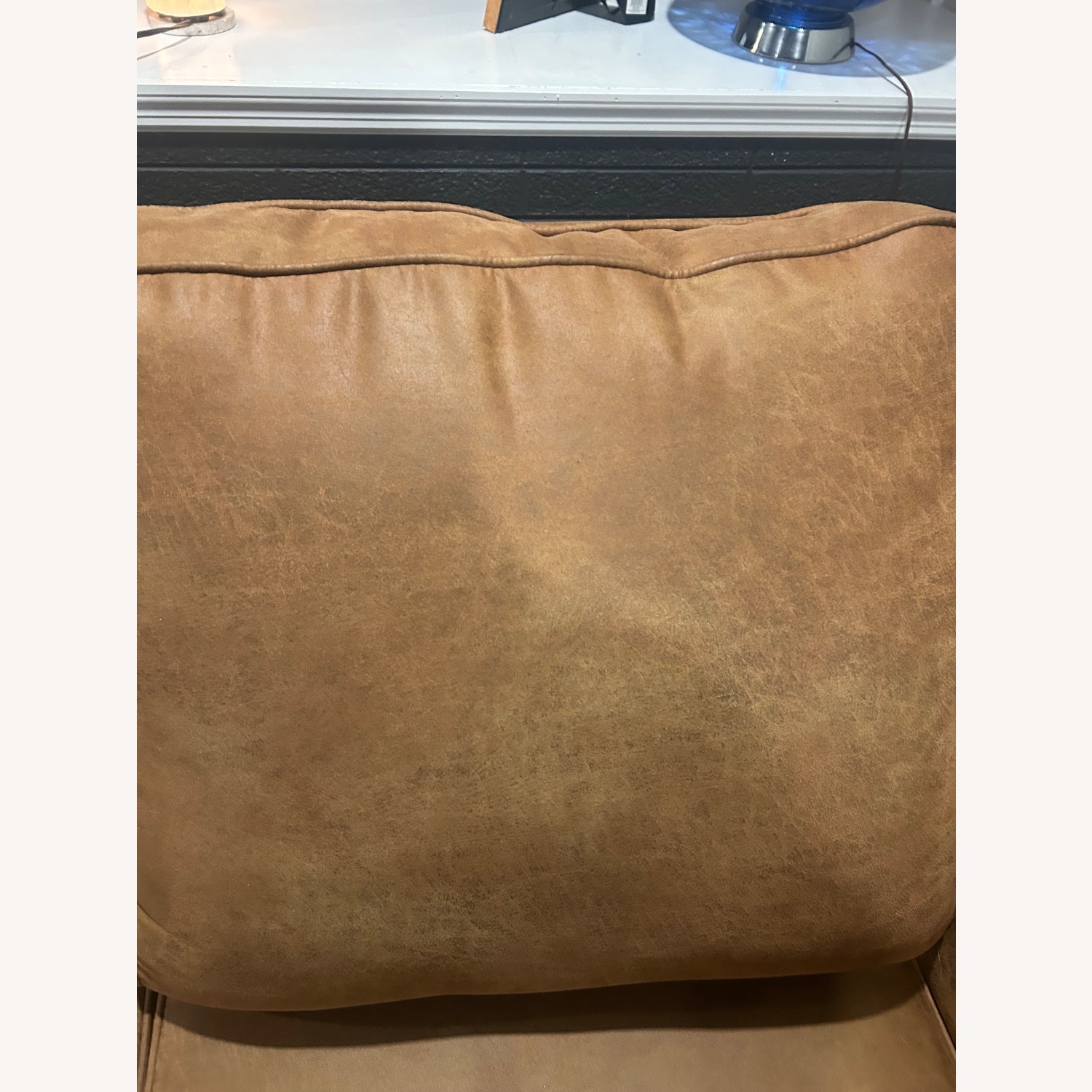 Ashley Furniture Mainz Camel Microsuede Sofa - image-4