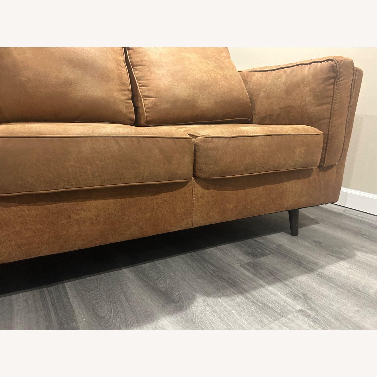 Ashley Furniture Mainz Camel Microsuede Sofa - image-2