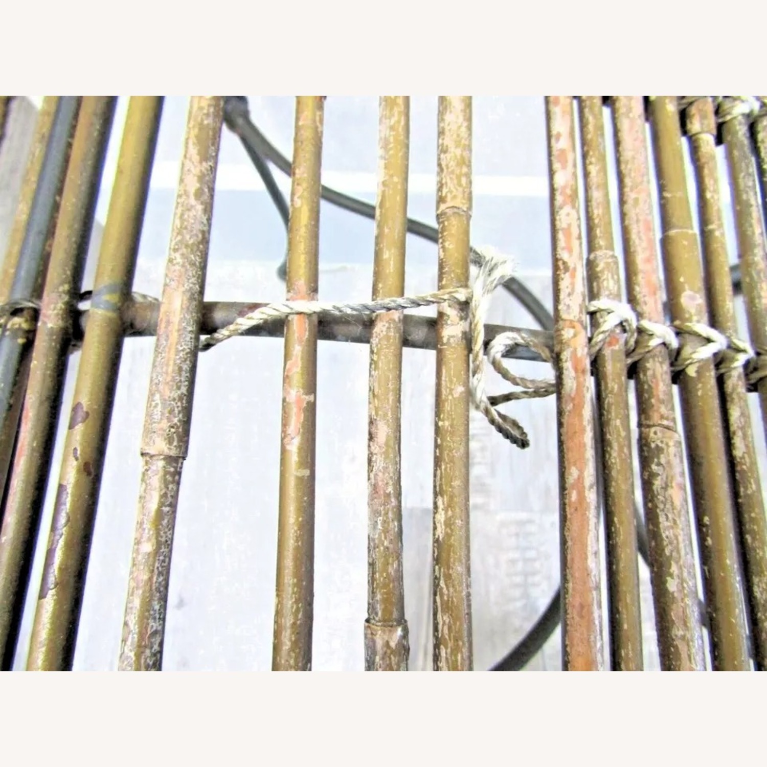 Vintage Iron and Bamboo Side Chair circa 1970's - image-7