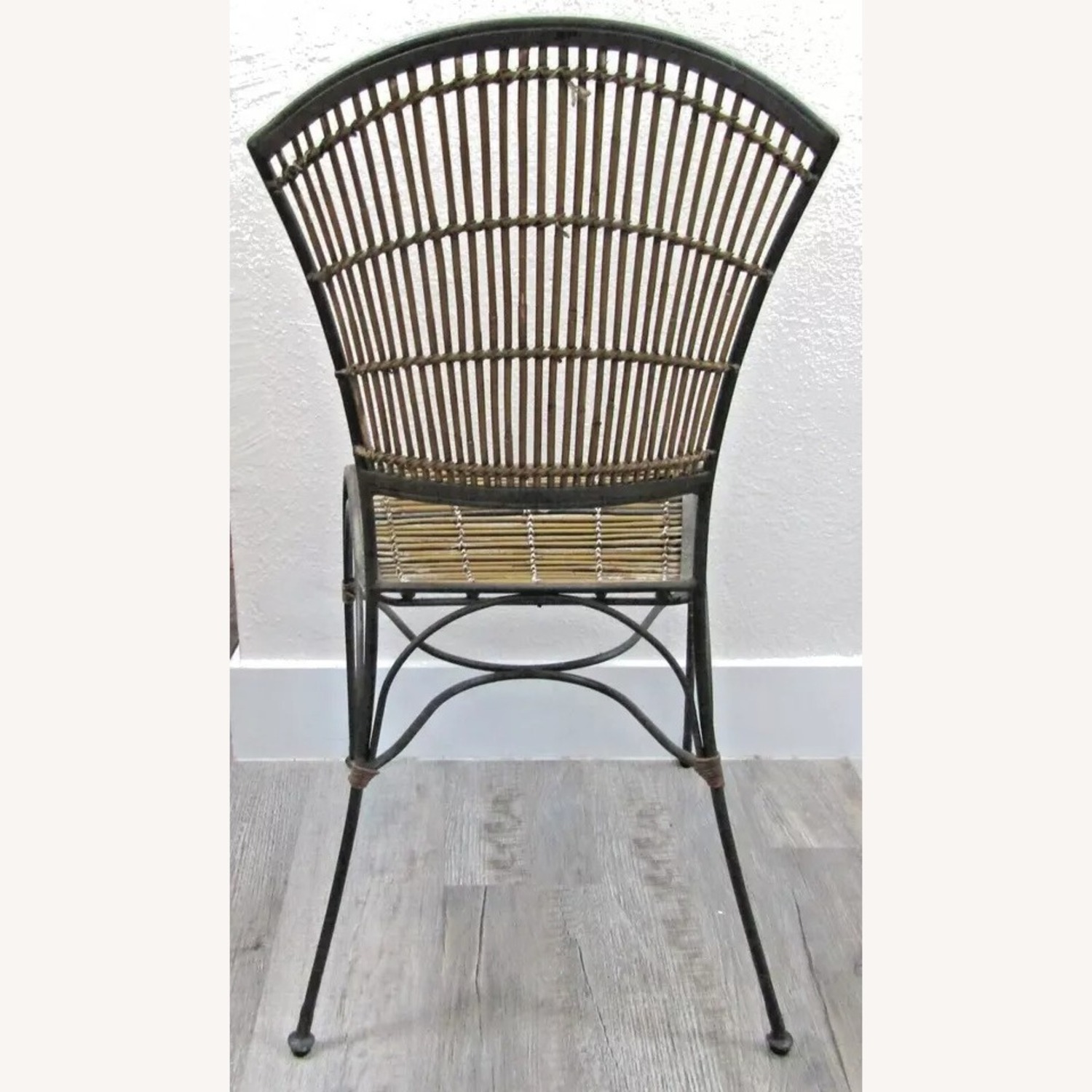 Vintage Mid-Century Iron and Bamboo Side Chair - image-6