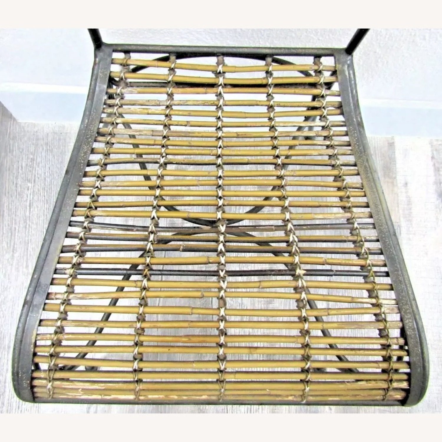 Vintage Mid-Century Iron and Bamboo Side Chair - image-4