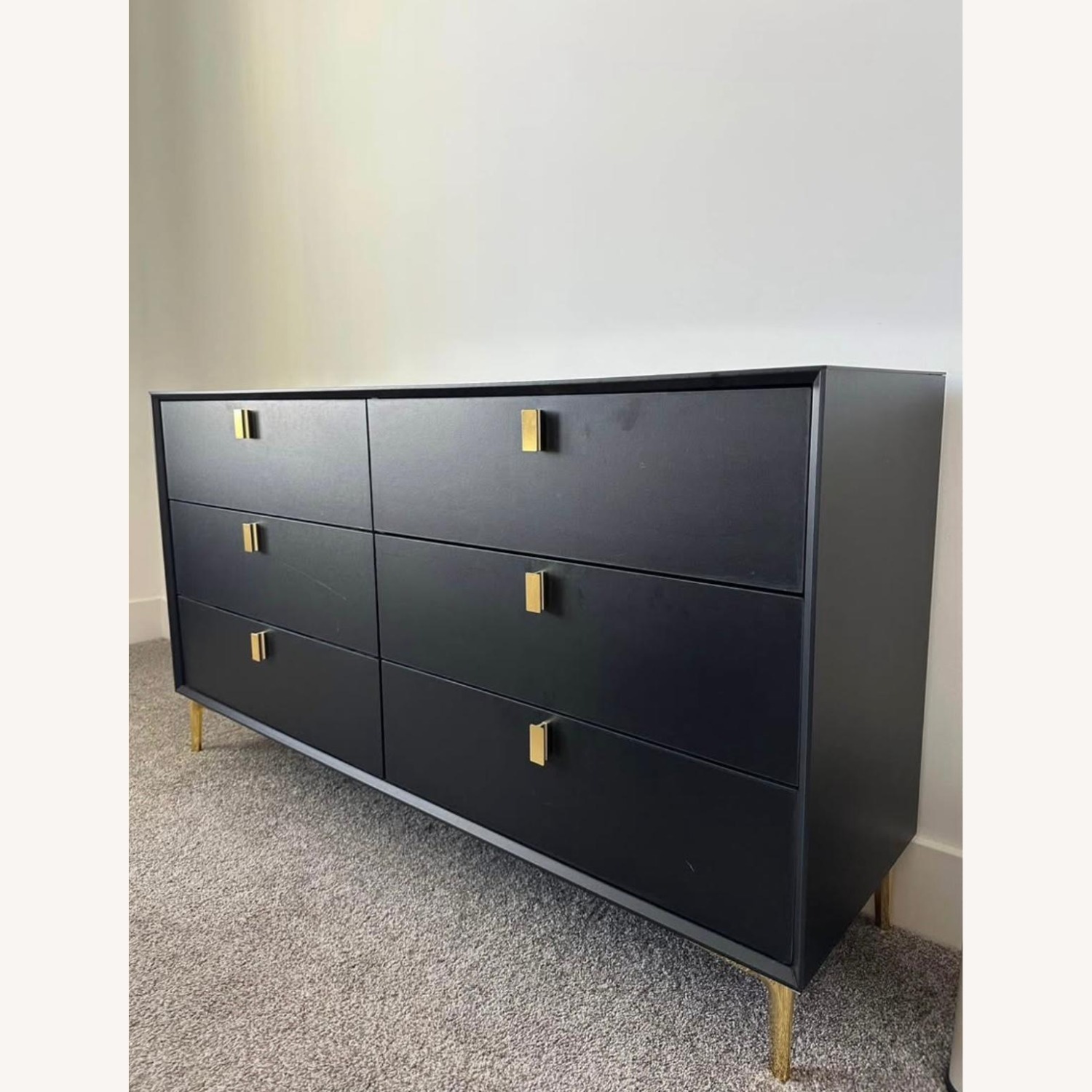 knee length dresses for ladies 6-Drawer Dresser Buffet Sideboard for Home Storage with Metal Legs