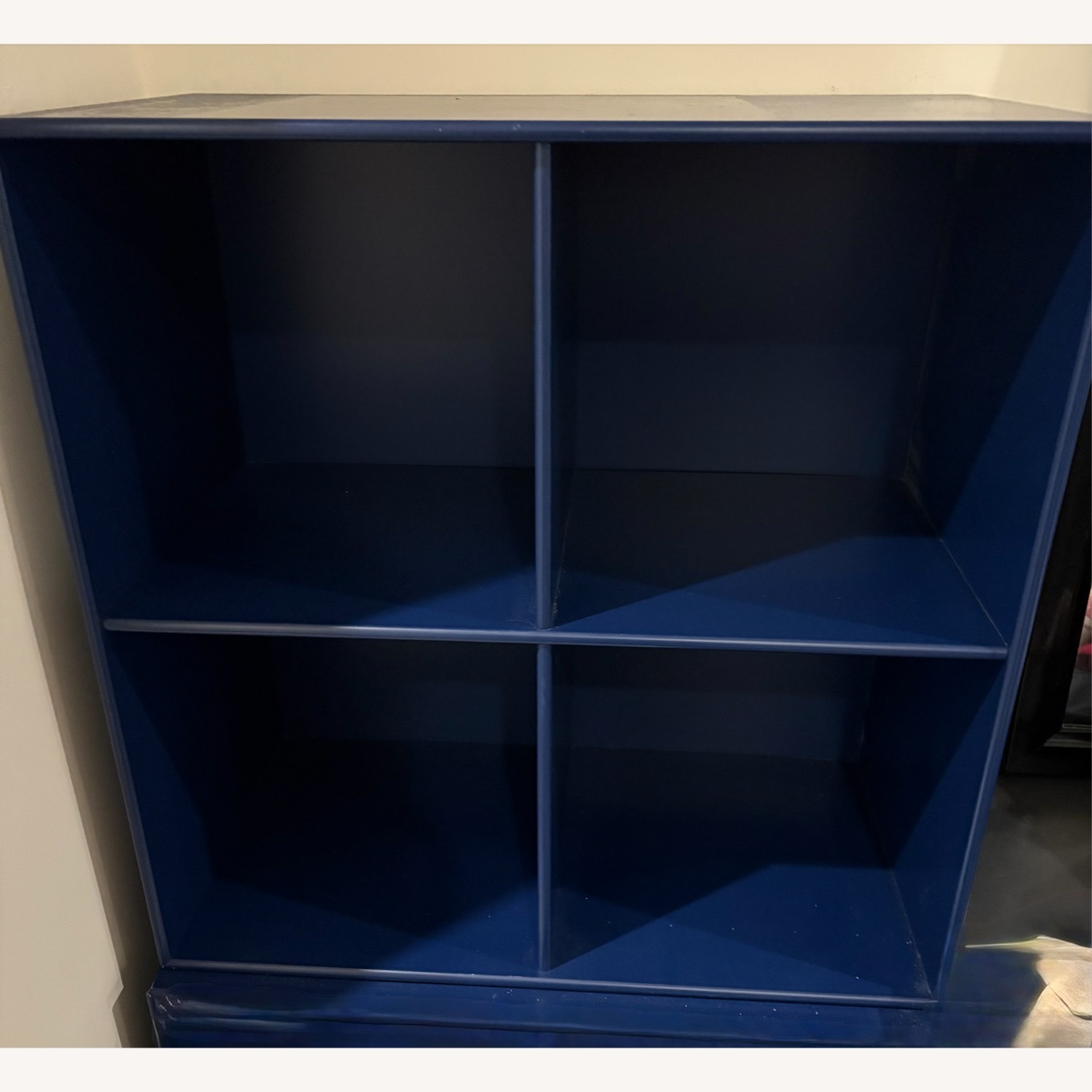 Blue Wooden Cube Storage Unit - image-3