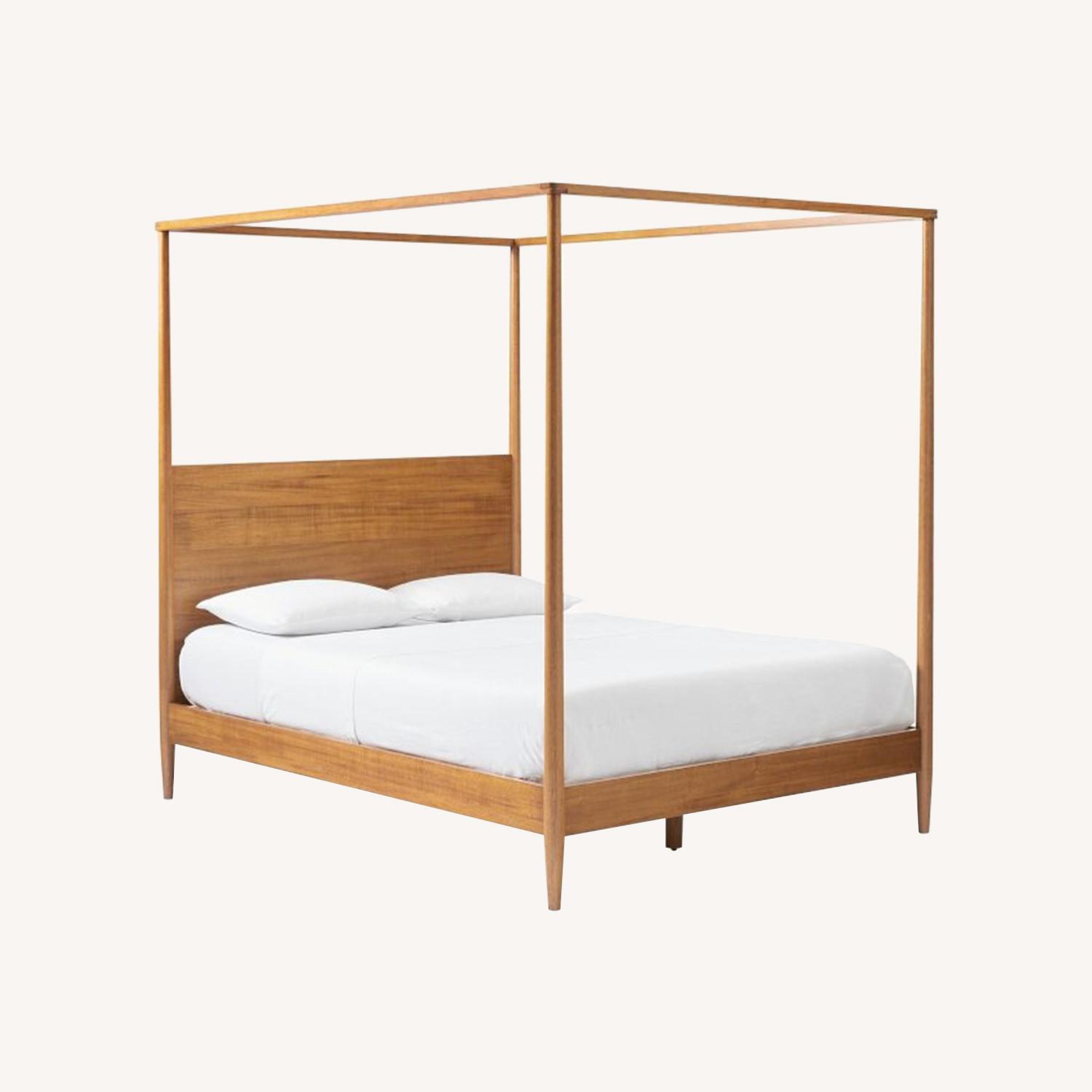 West Elm Mid-Century Canopy Bed - image-0