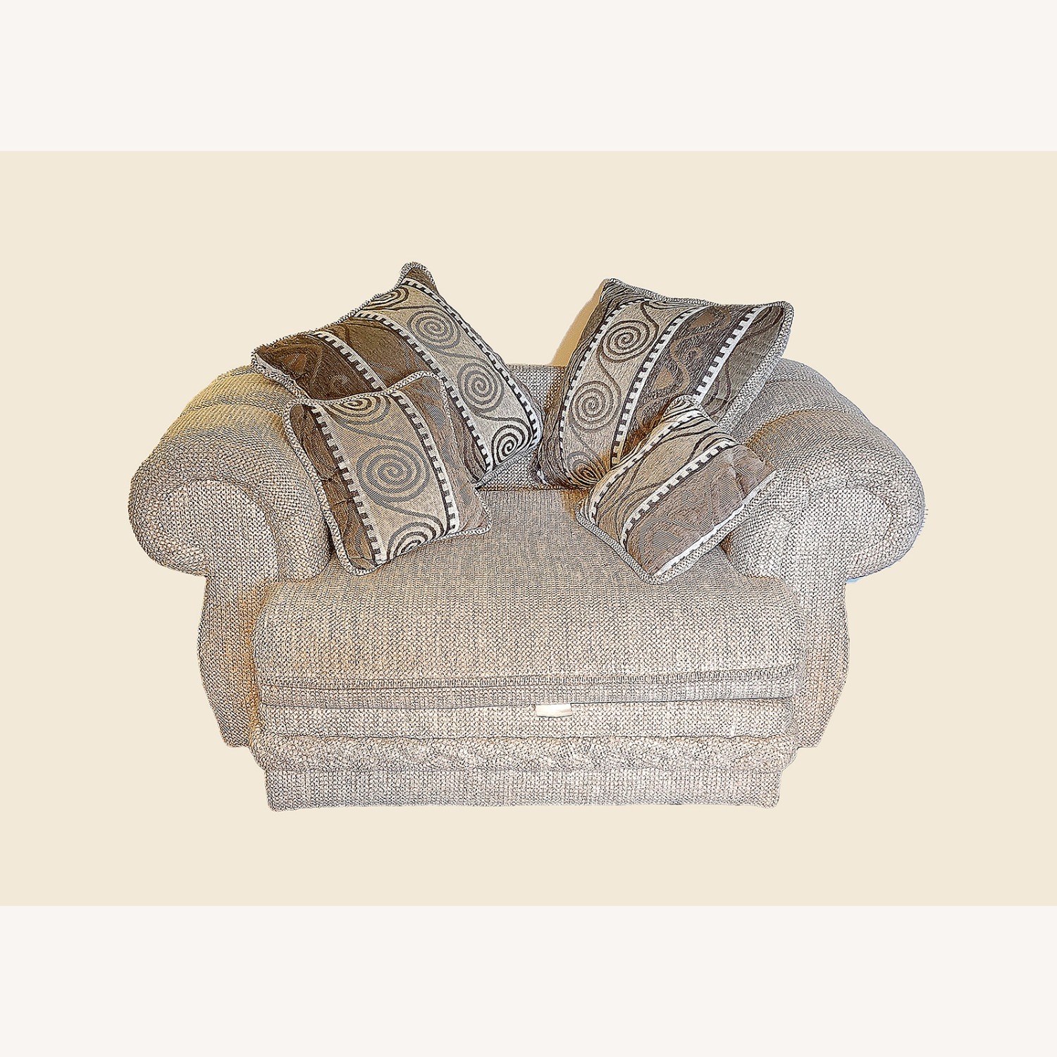 Oversized Light Beige Chair - image-1