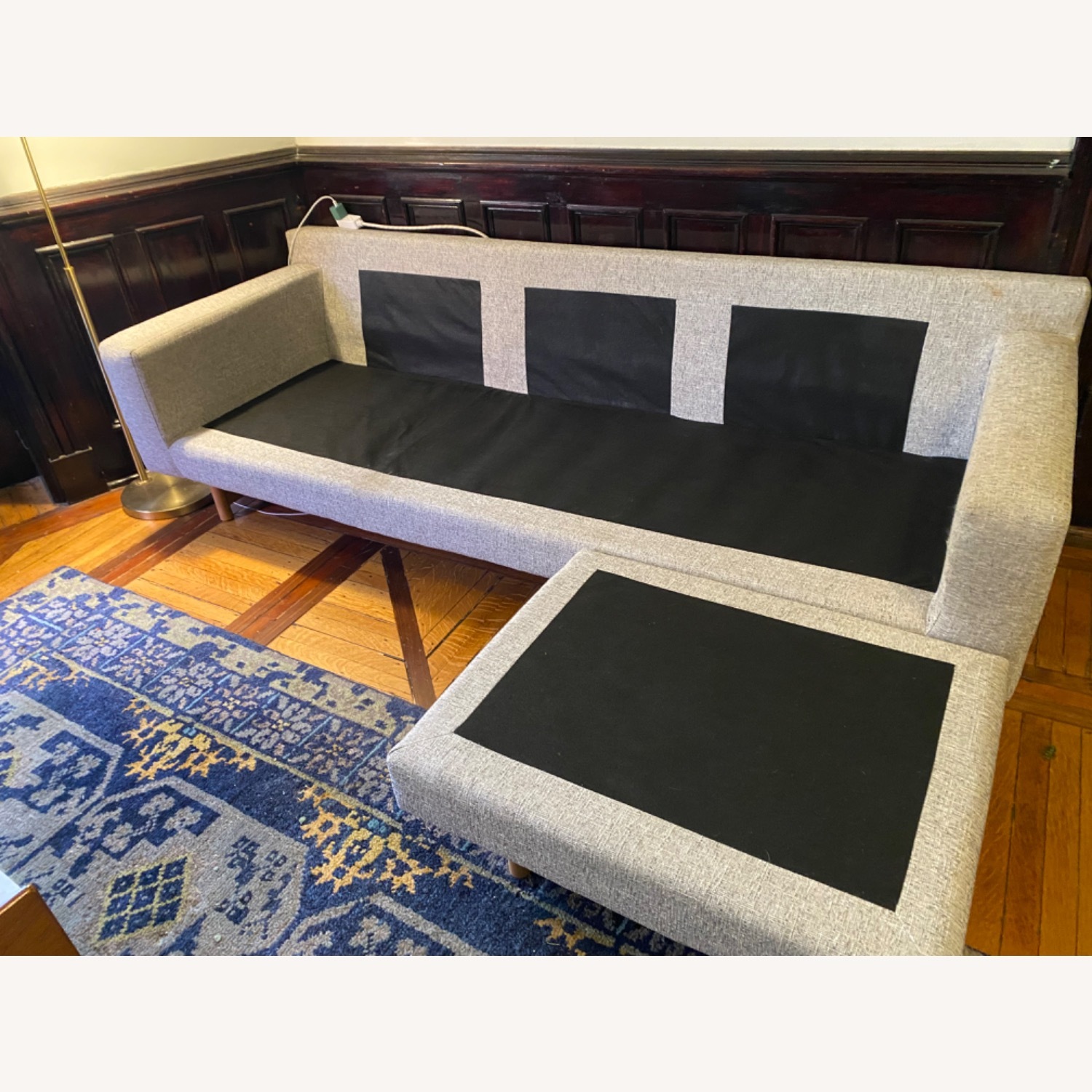 West Elm Gray Eddy 90’ Reversible Sectional - image-6