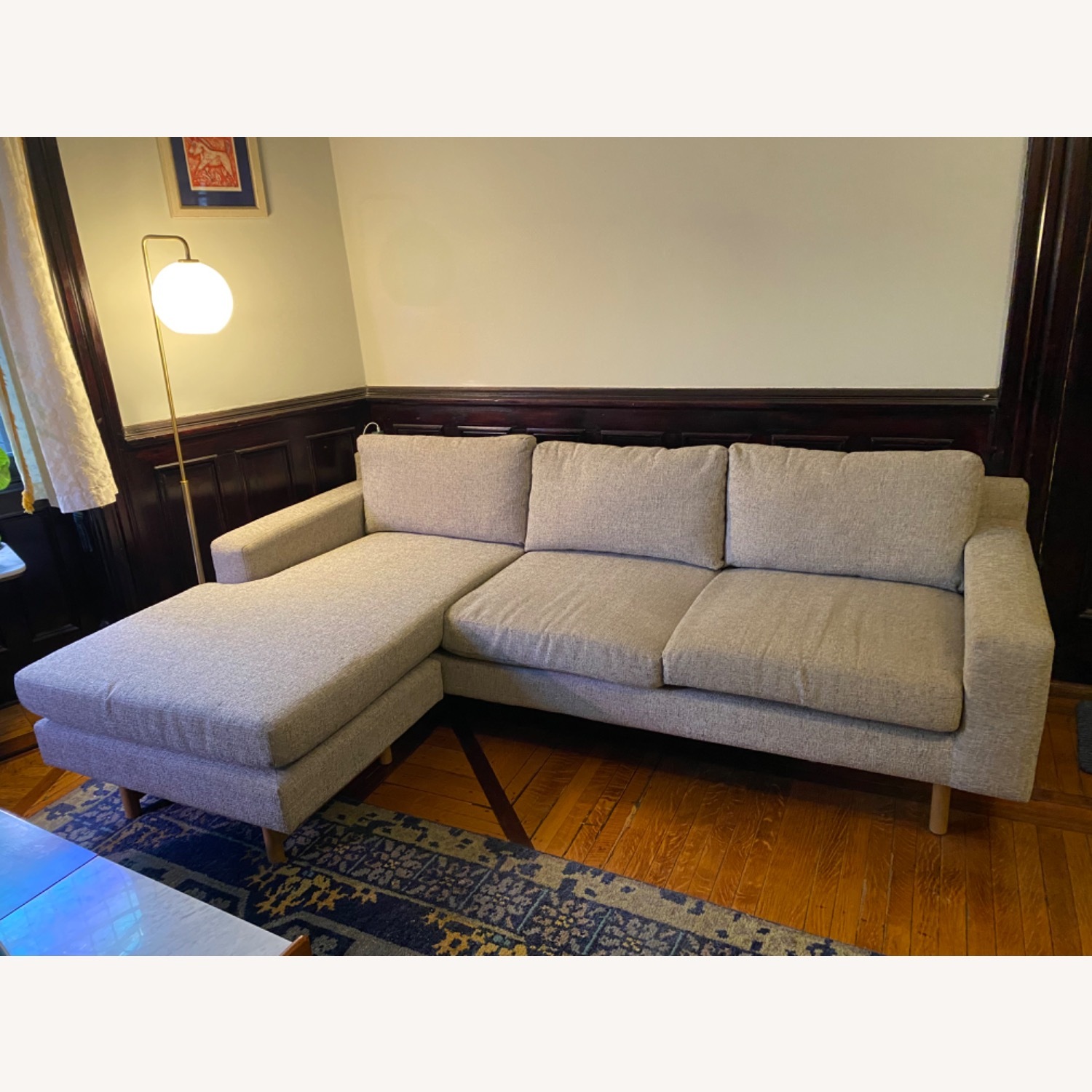 West Elm Gray Eddy 90’ Reversible Sectional - image-5
