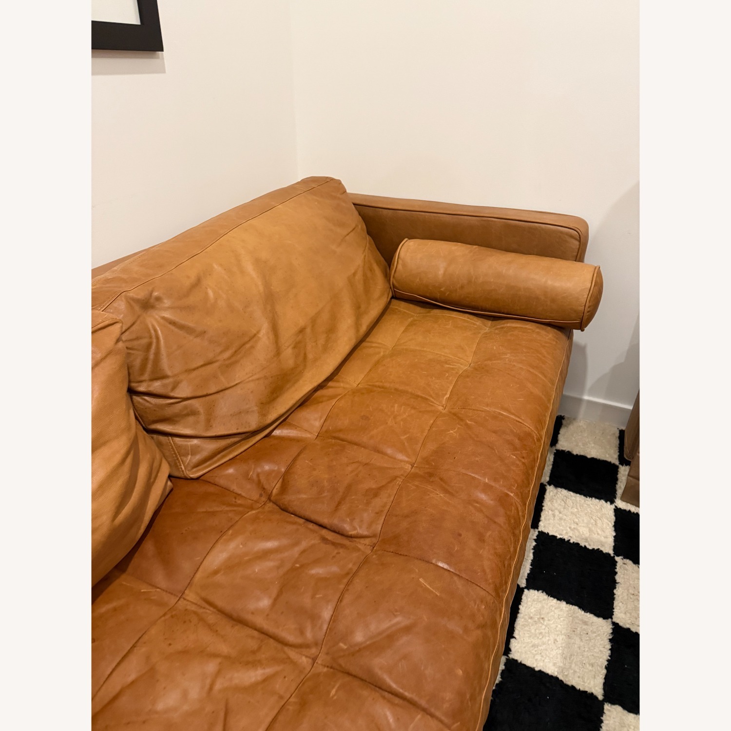 Article Sven 88" Tufted Leather Sofa - Charme Tan - image-1