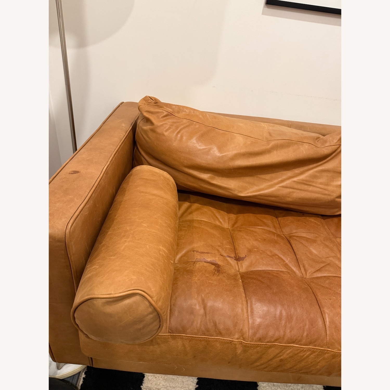 Article Sven 88" Tufted Leather Sofa - Charme Tan - image-2