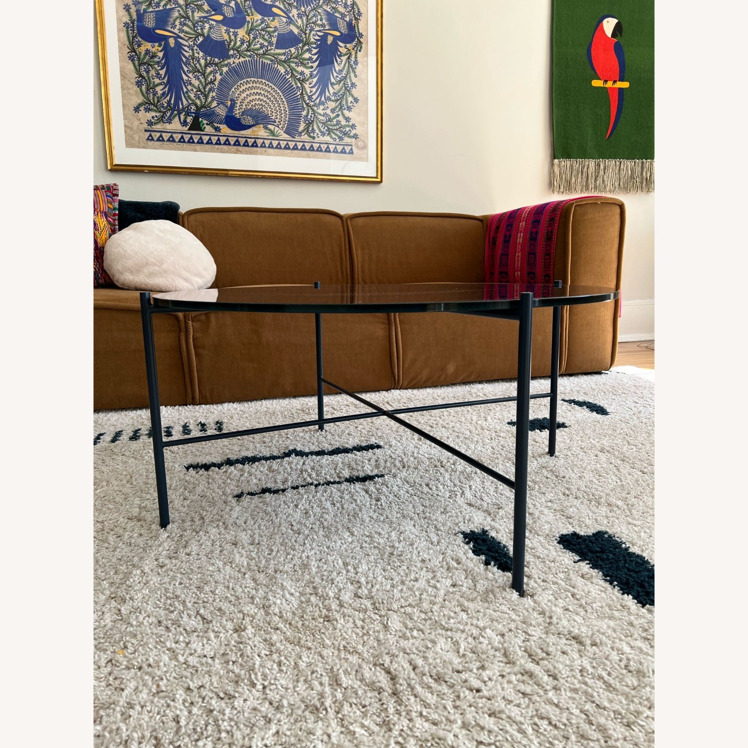 Article Glass Coffee Table, Blue - image-3