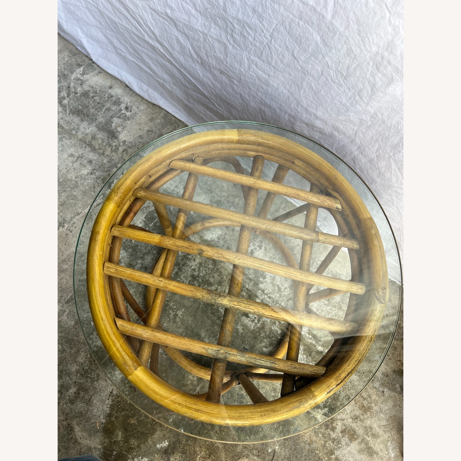 Vintage Bamboo Side Table - image-3