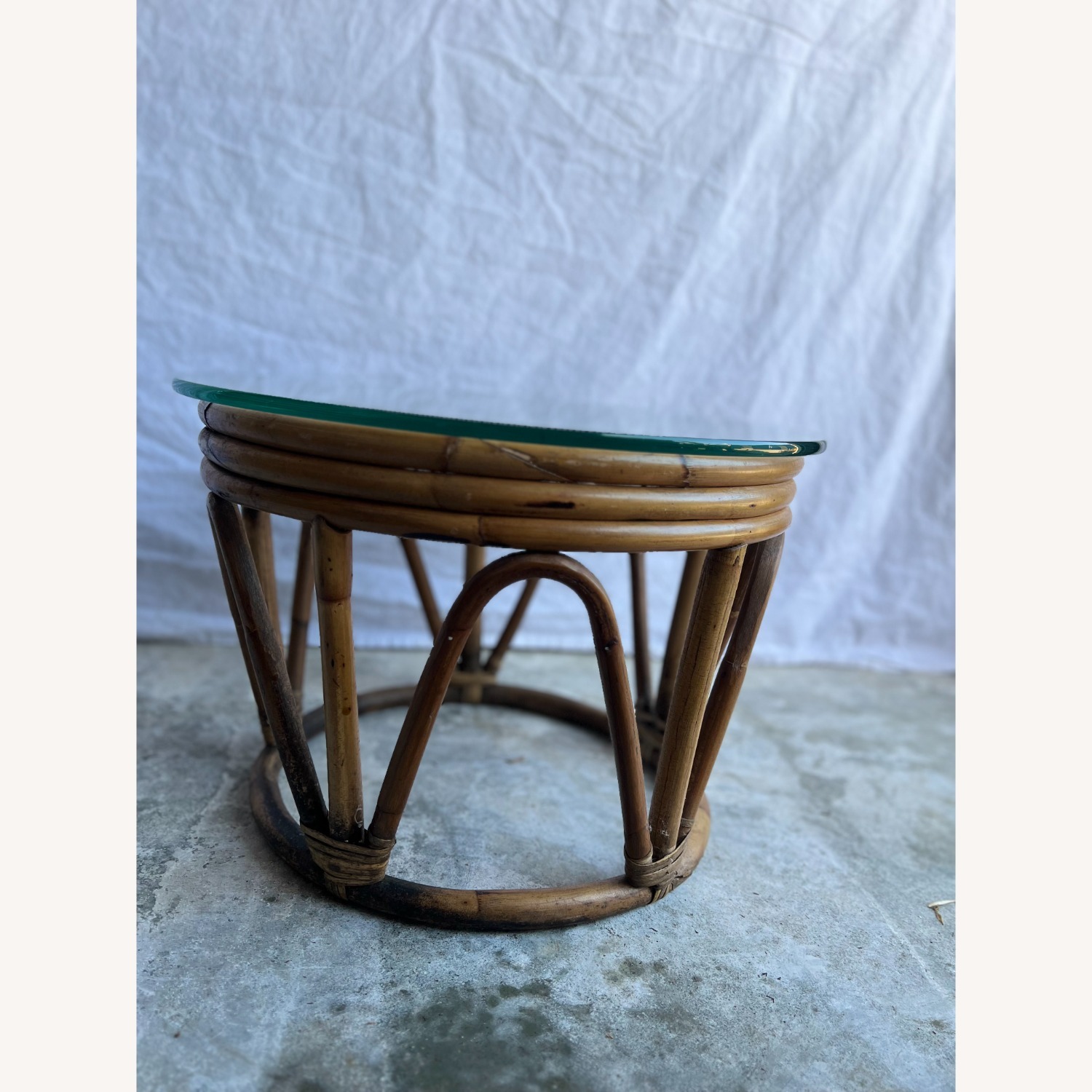 Vintage Bamboo Side Table - image-11
