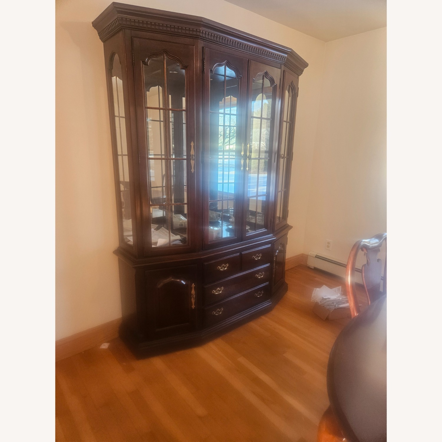 Wood Dining Table with 4 Chairs - image-1