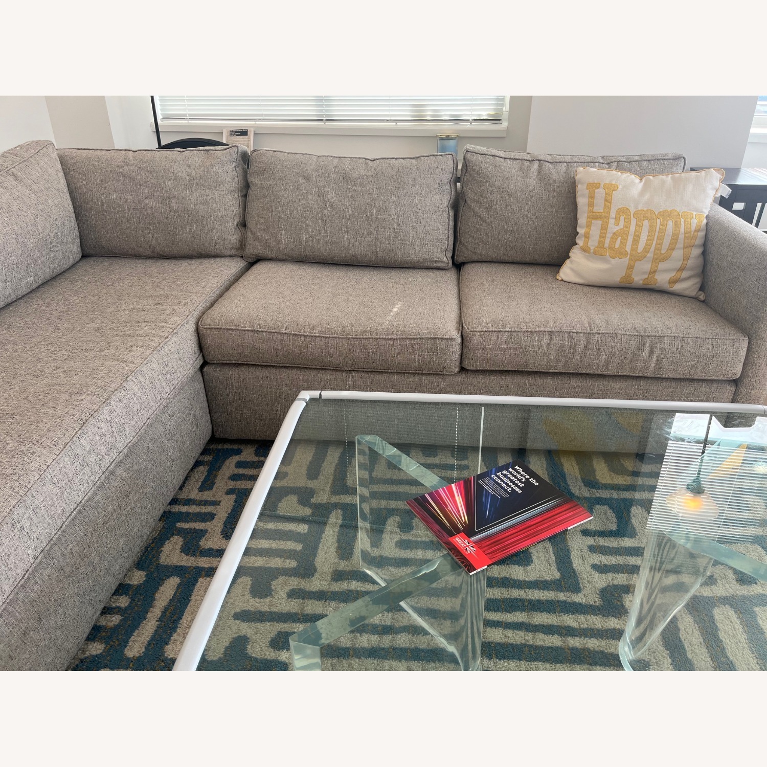  West Elm Harris Bumper Chaise Sectional (104") - image-2