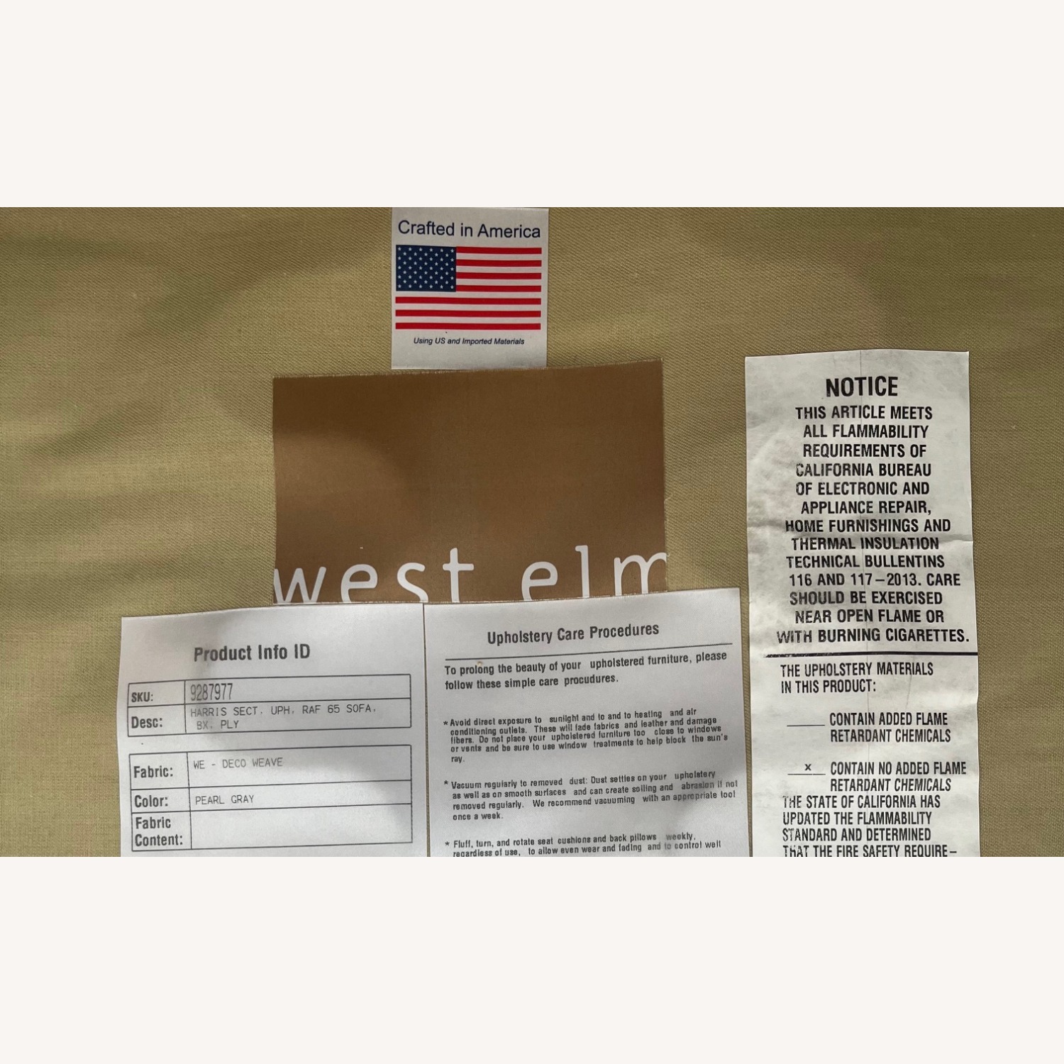  West Elm Harris Bumper Chaise Sectional (104") - image-4