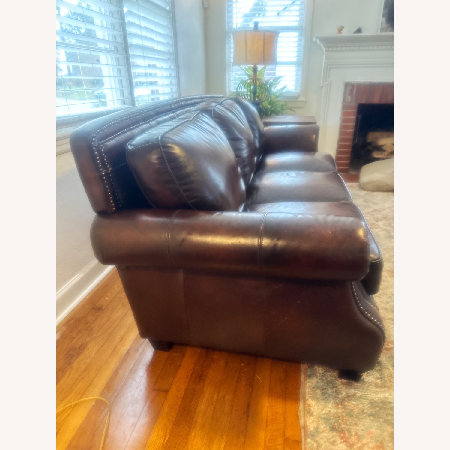 Rooms To Go Cindy Crawford Calvano Leather Sofa - image-3