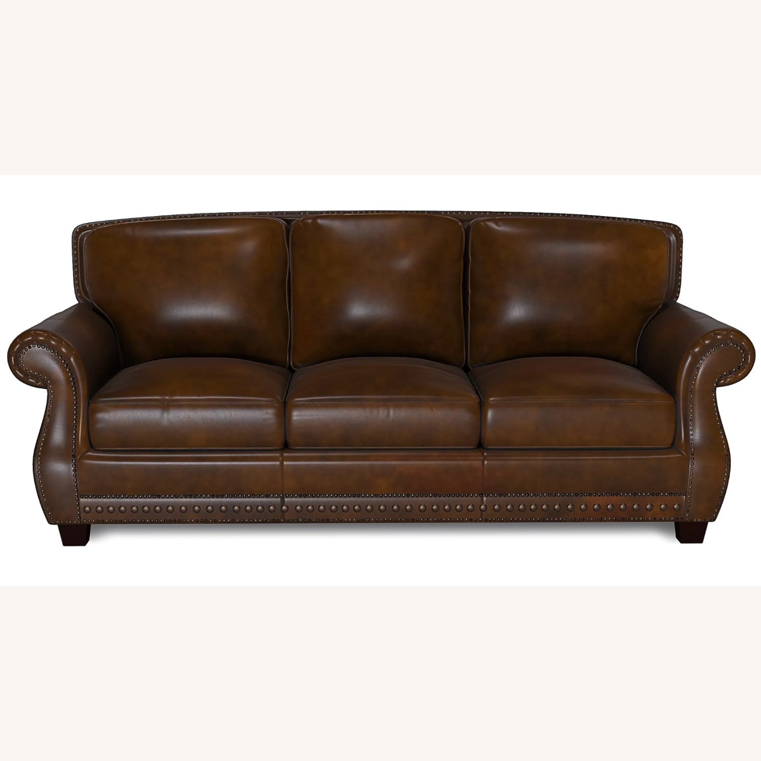 Rooms To Go Cindy Crawford Calvano Leather Sofa - image-1