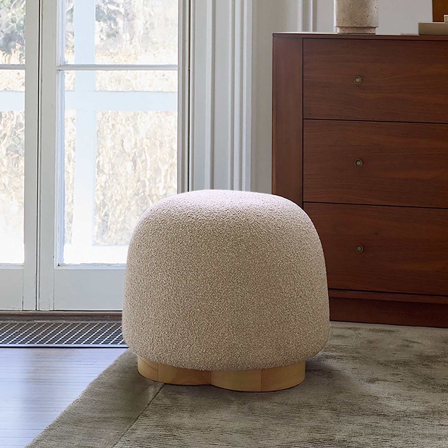 West Elm Gumdrop Swivel Ottoman - image-3