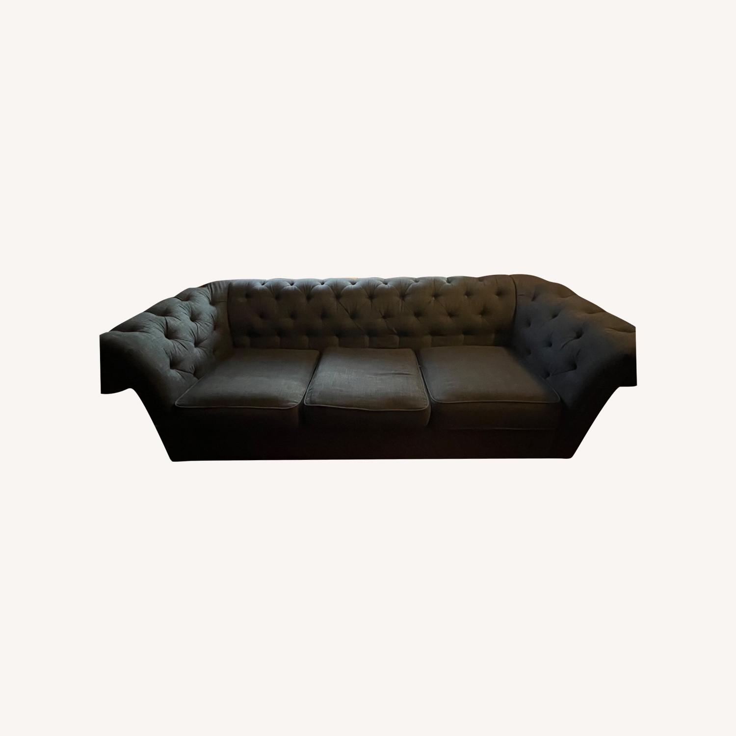 Chesterfield Couch Dark Grey - image-0