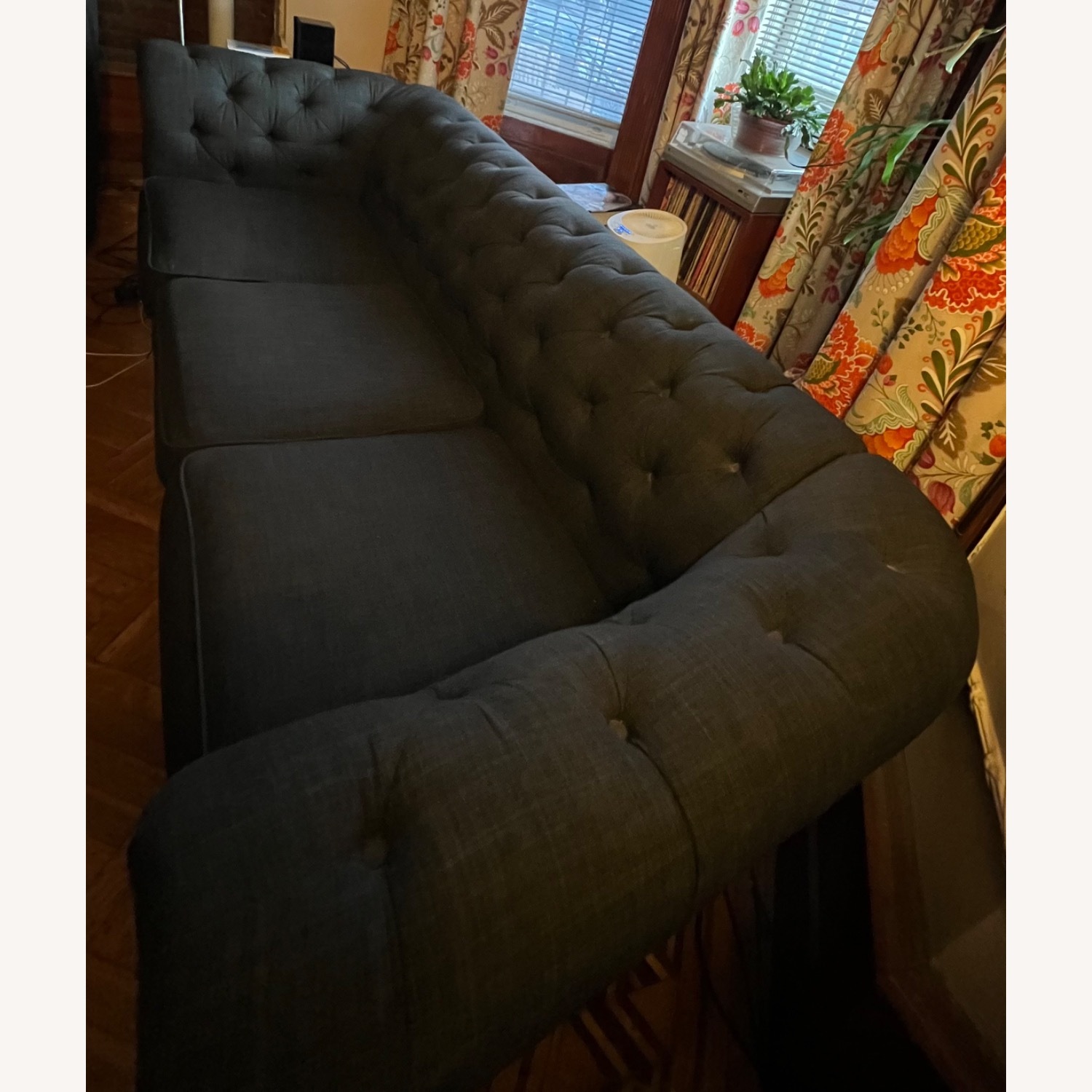 Chesterfield Couch Dark Grey - image-4