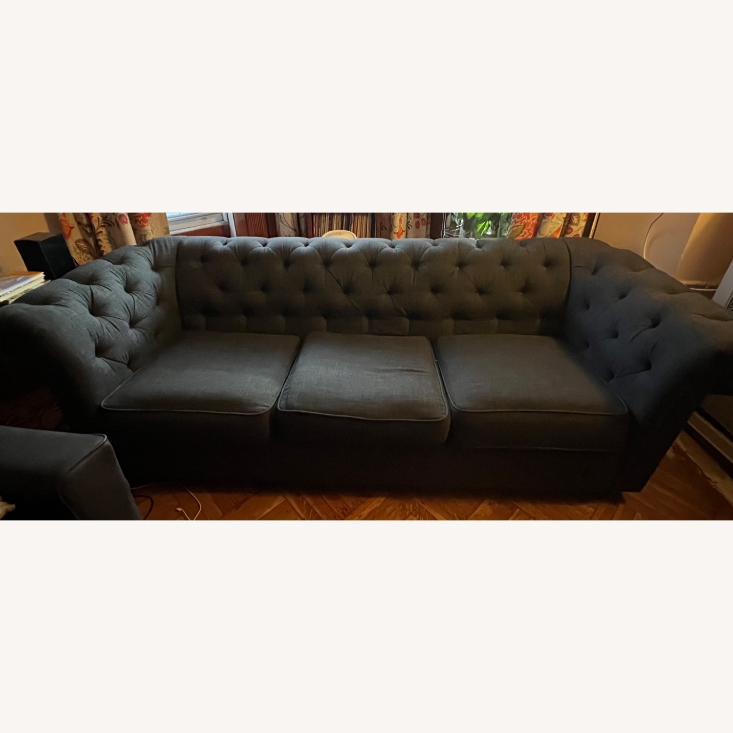 Chesterfield Couch Dark Grey - image-2