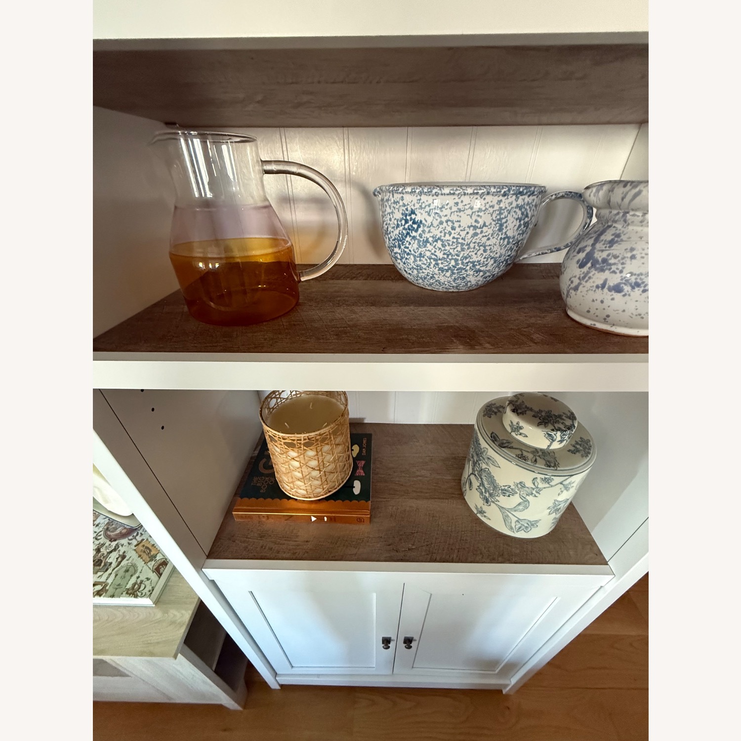 White 3 shelf Bookcase with Cabinets - image-3