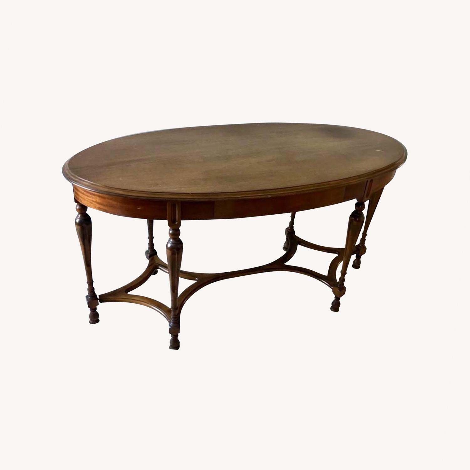 Antique, Oval Shaped Secretary Desk (Refurbished) - image-0