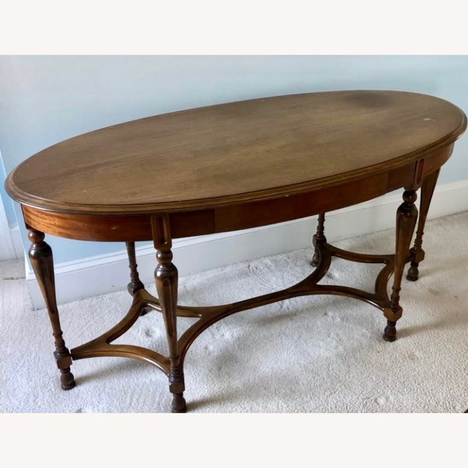 Antique, Oval Shaped Secretary Desk (Refurbished) - image-1