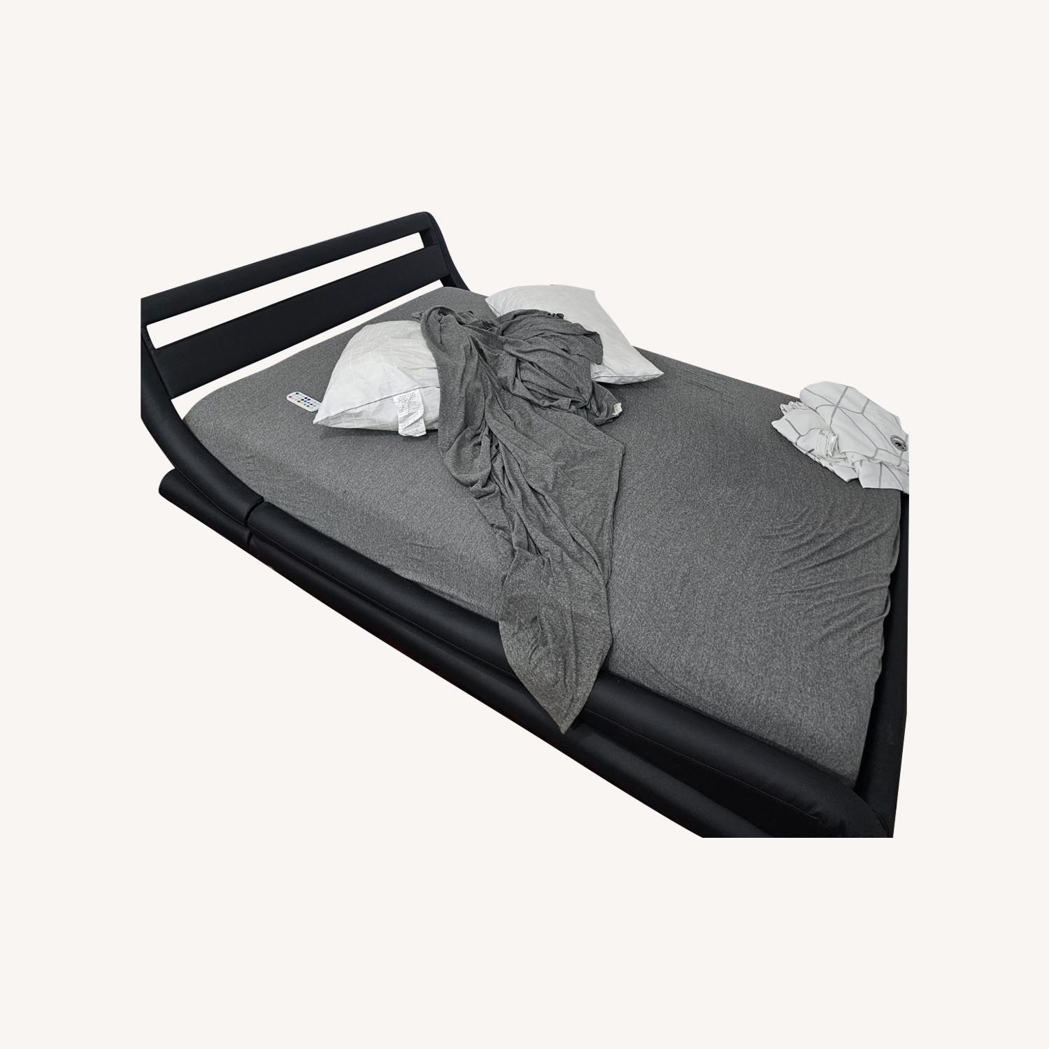 Modern Queen Sized Futon with Lights - image-0