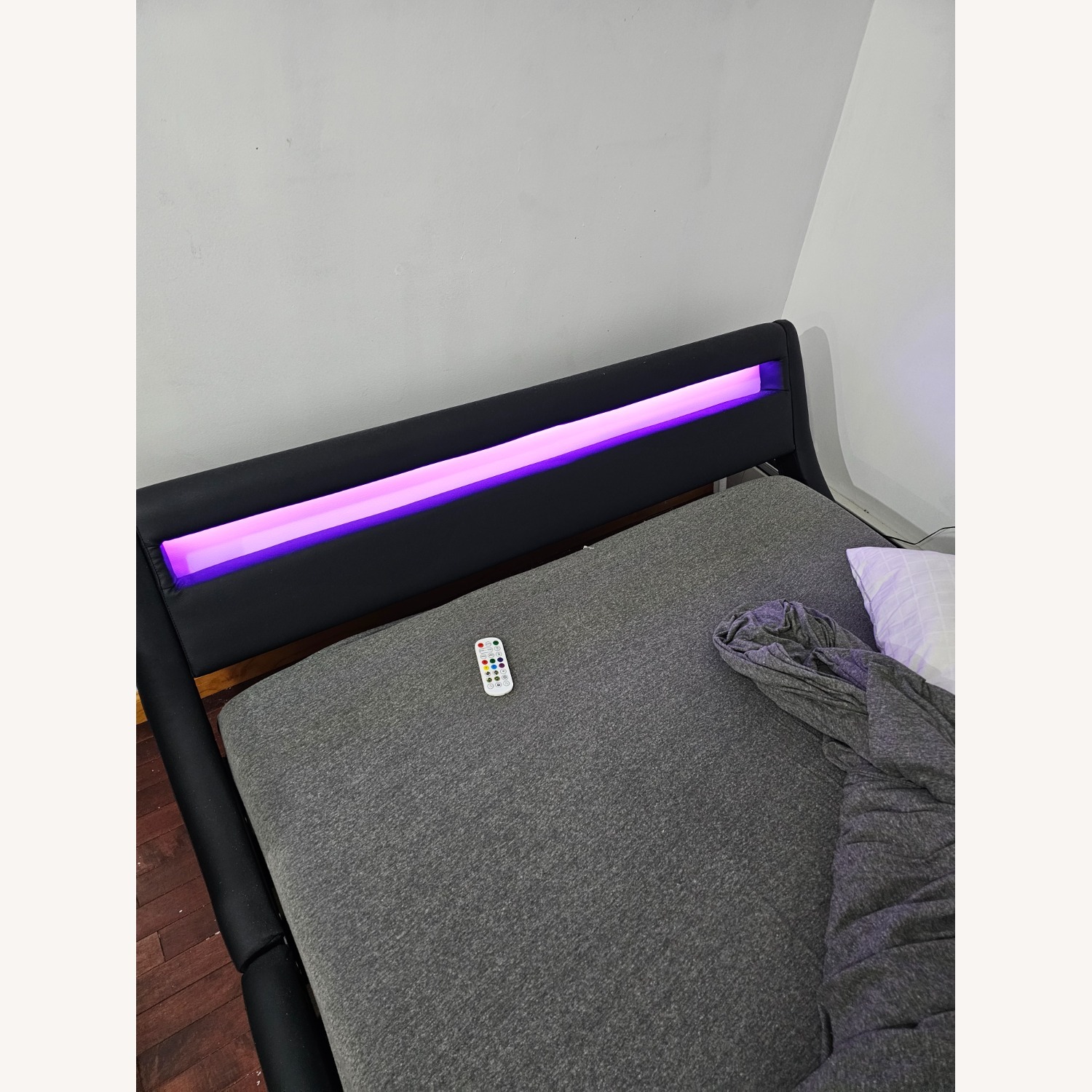 Modern Queen Sized Futon with Lights - image-1