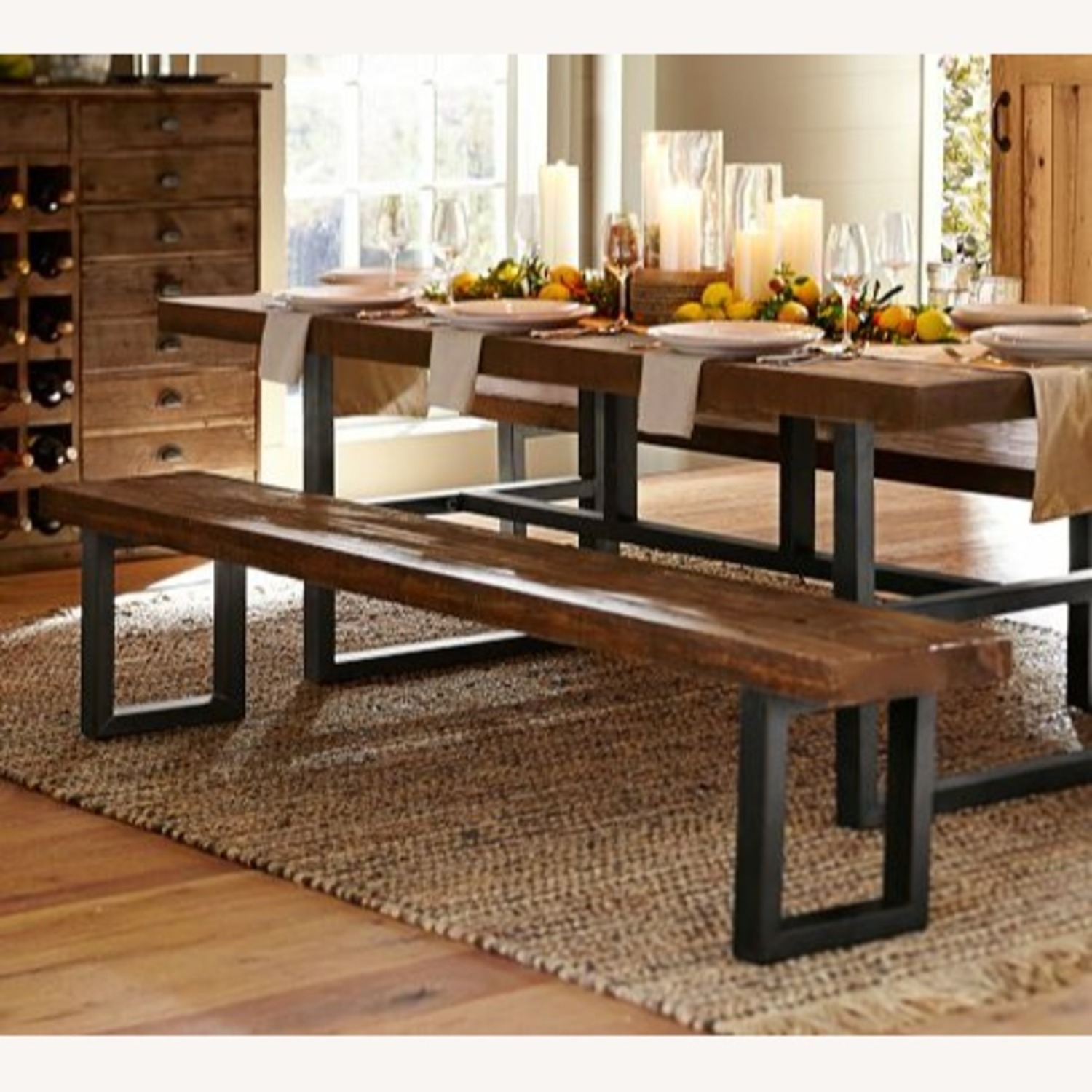 Pottery Barn Griffin Reclaimed Pine Dining Bench - image-1