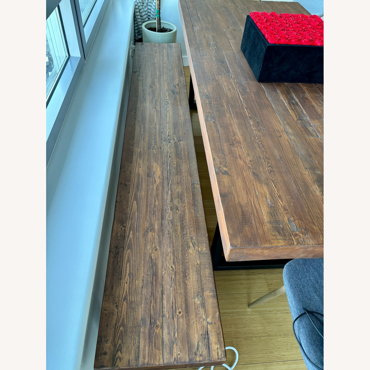 Pottery Barn Griffin Reclaimed Pine Dining Bench - image-2