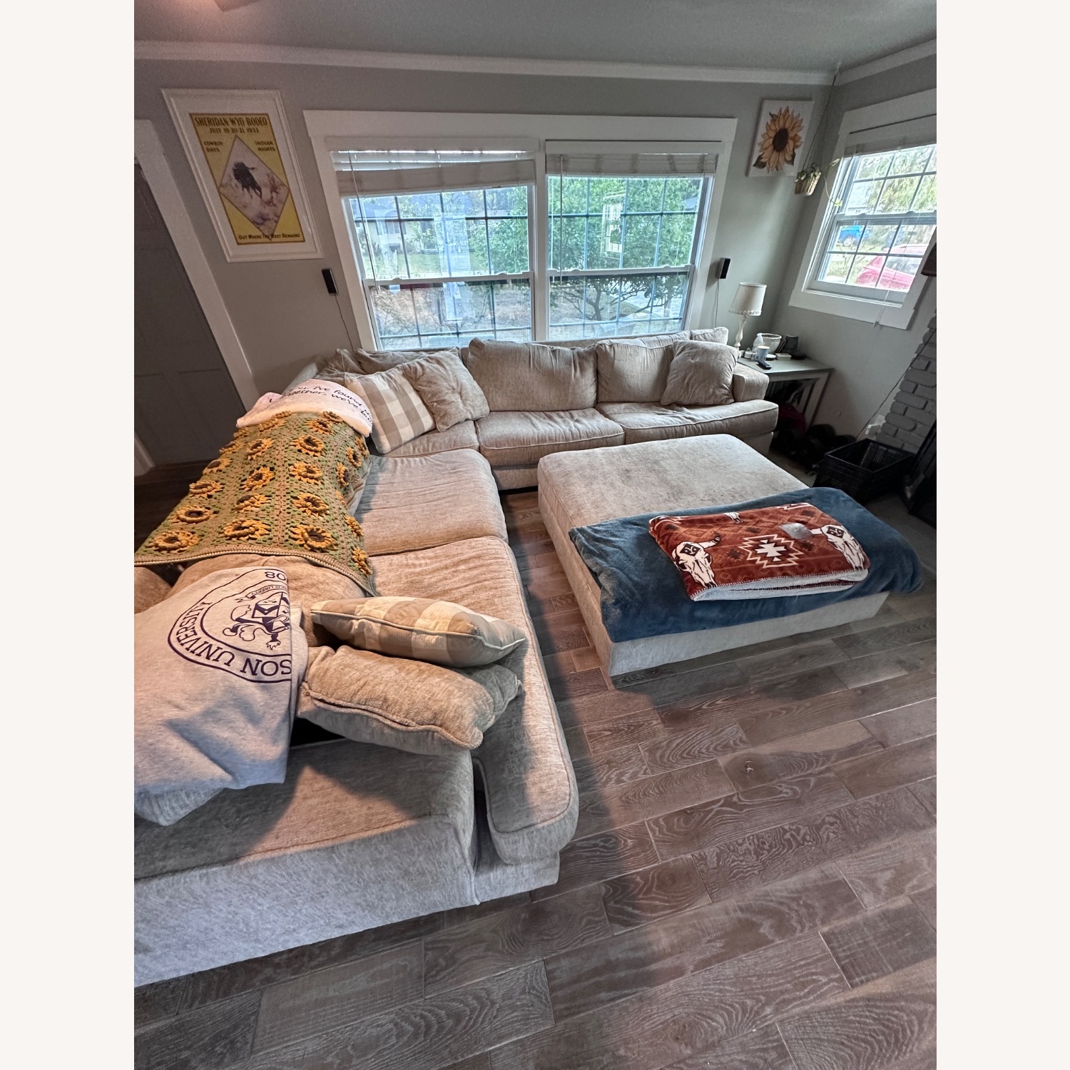 Ashley Furniture Rawcliffe Sectional and Ottoman - image-2