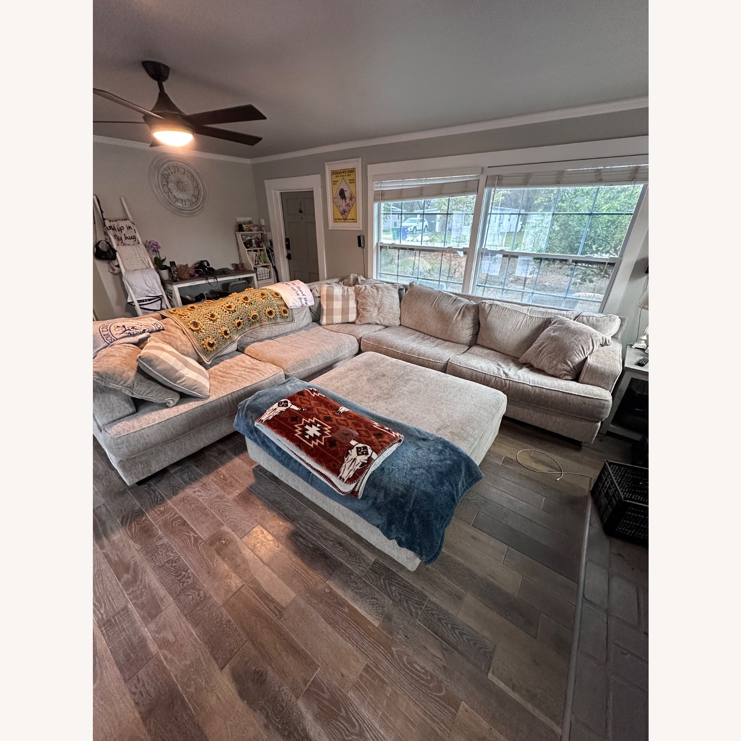 Ashley Furniture Rawcliffe Sectional and Ottoman - image-1