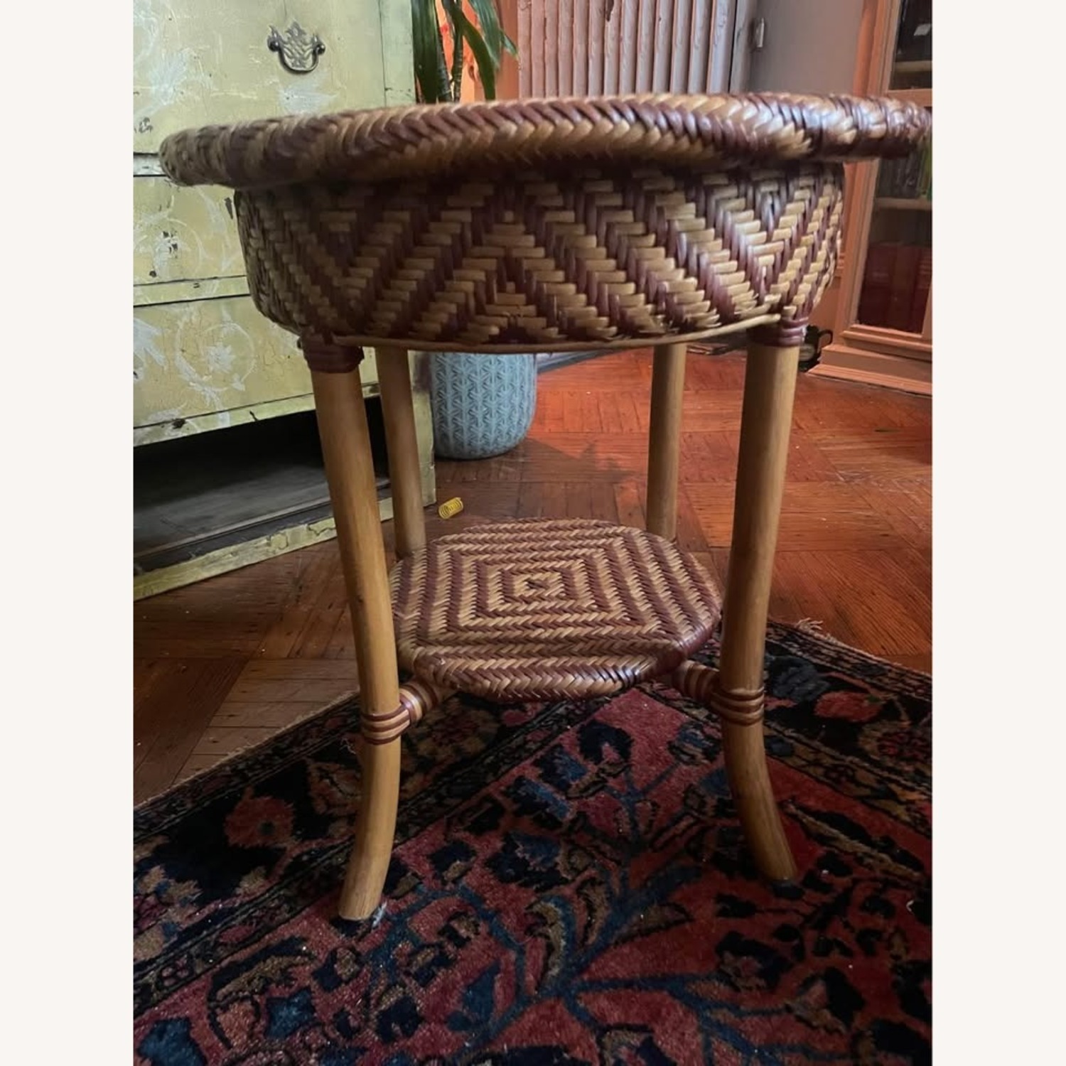 Rattan Wood End Side Table - image-3