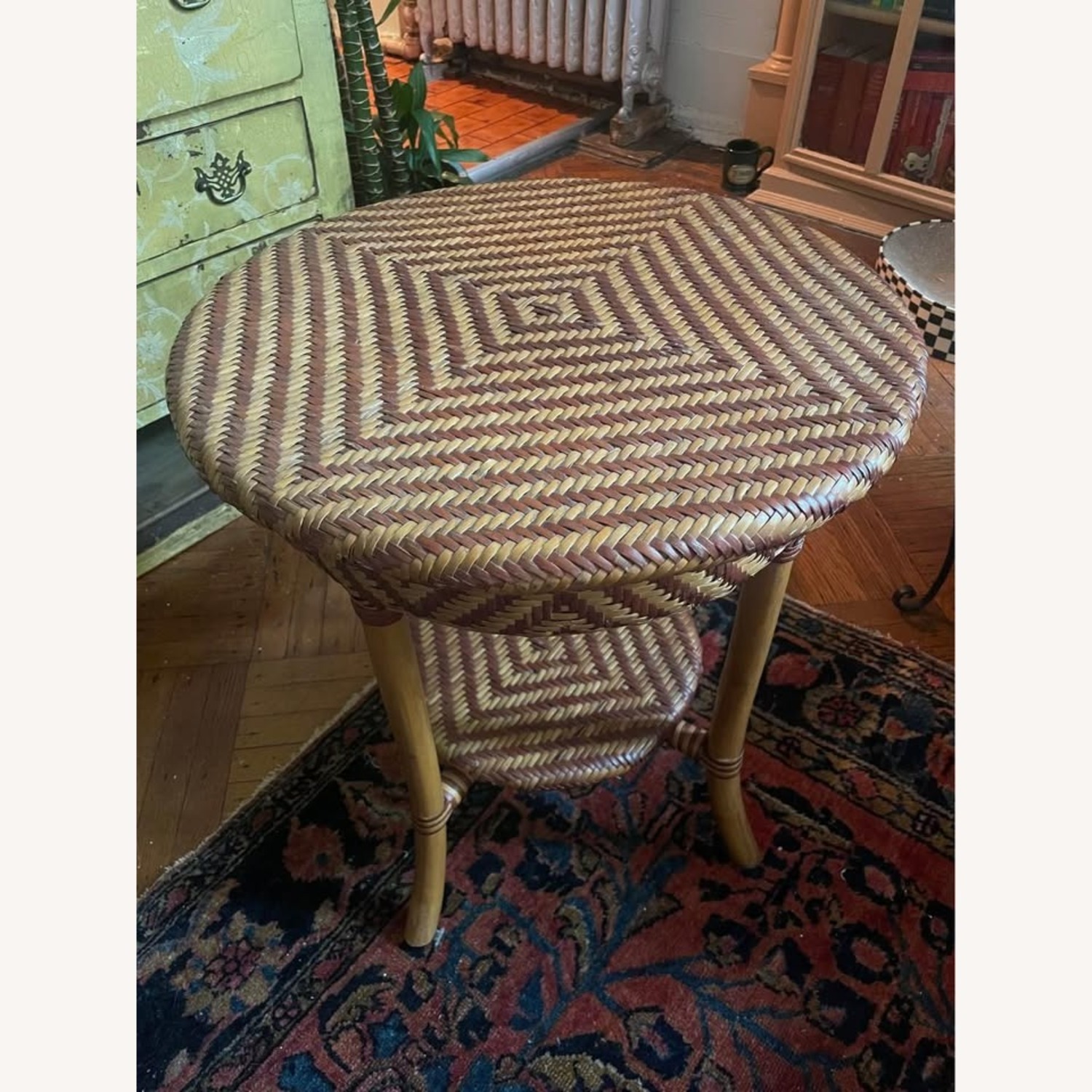 Rattan Wood End Side Table - image-1